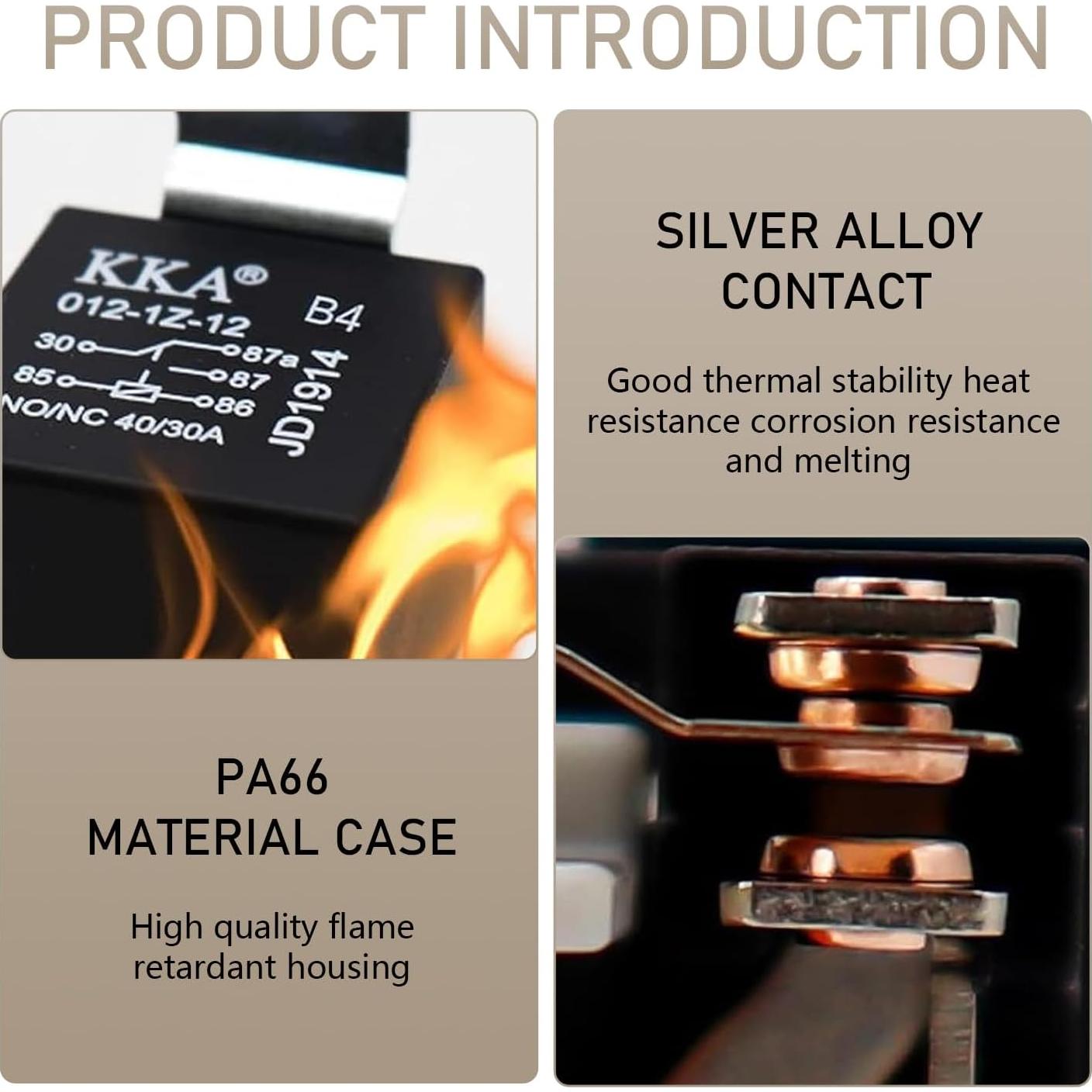 Paquete de 4 Relés de Arranque Gseigvee 12V 5 Pines Impermeables