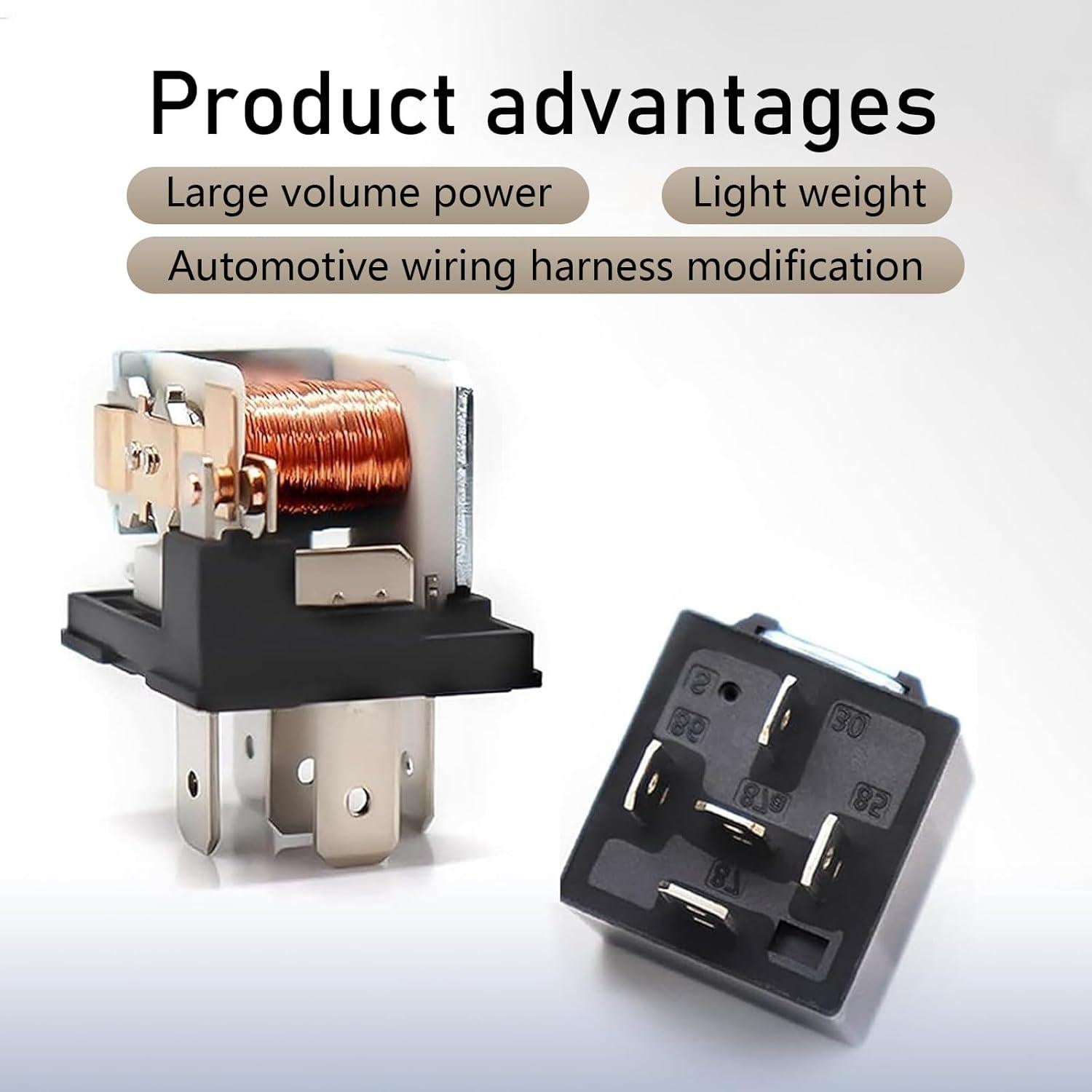 Paquete de 4 Relés de Arranque Gseigvee 12V 5 Pines Impermeables