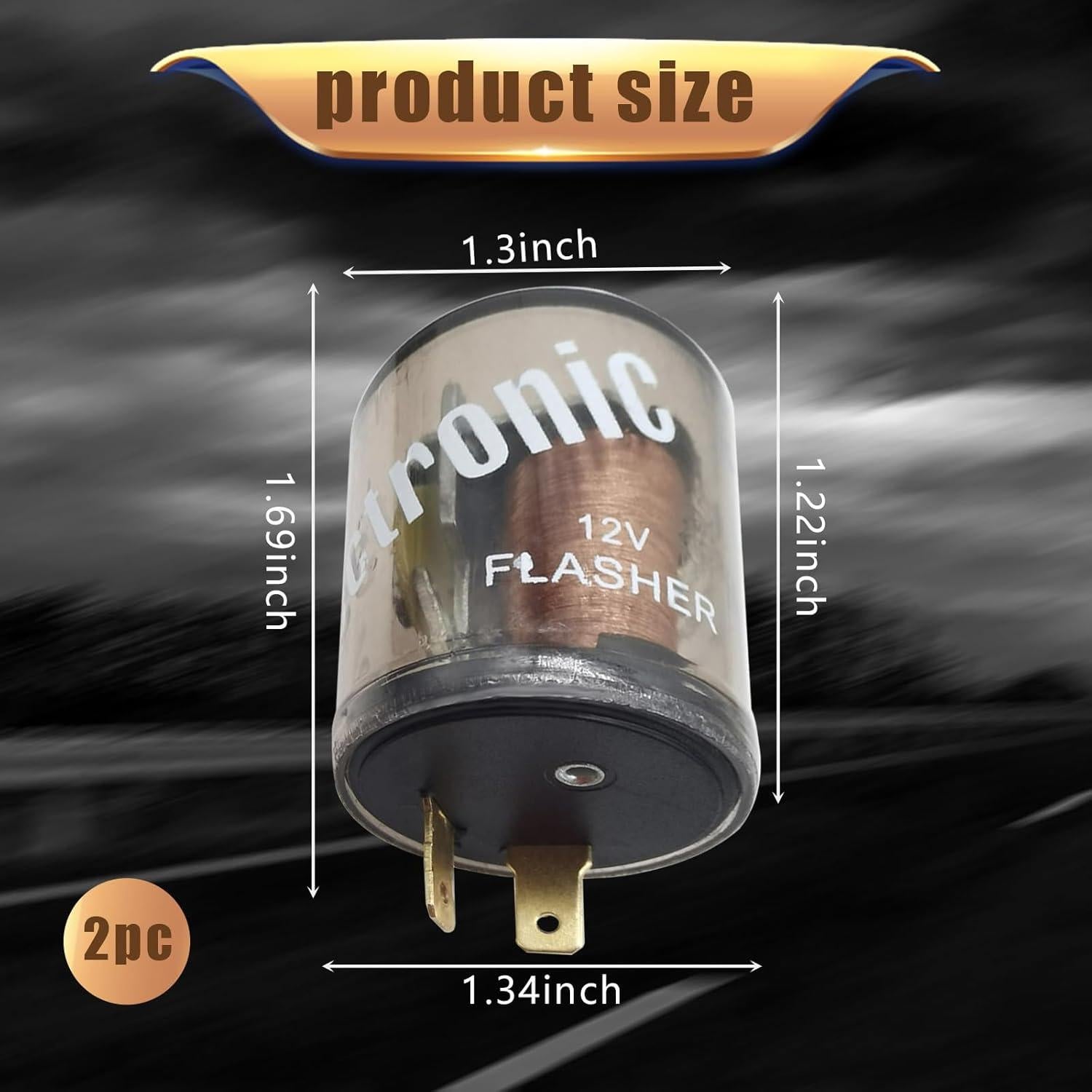 Relé Flasher GKmow 2 Pines 20A 12V para Auto y Moto