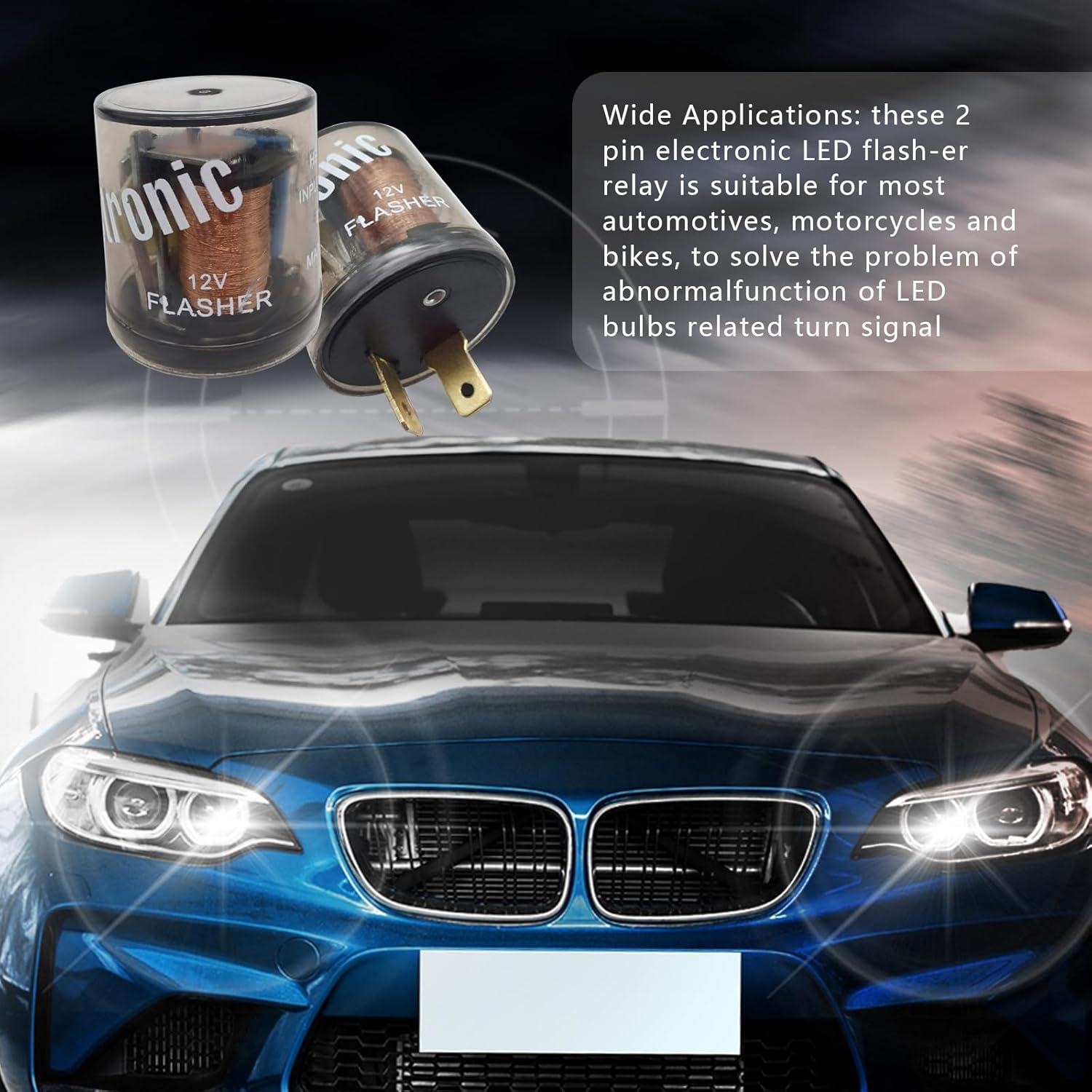 Relé Flasher GKmow 2 Pines 20A 12V para Auto y Moto