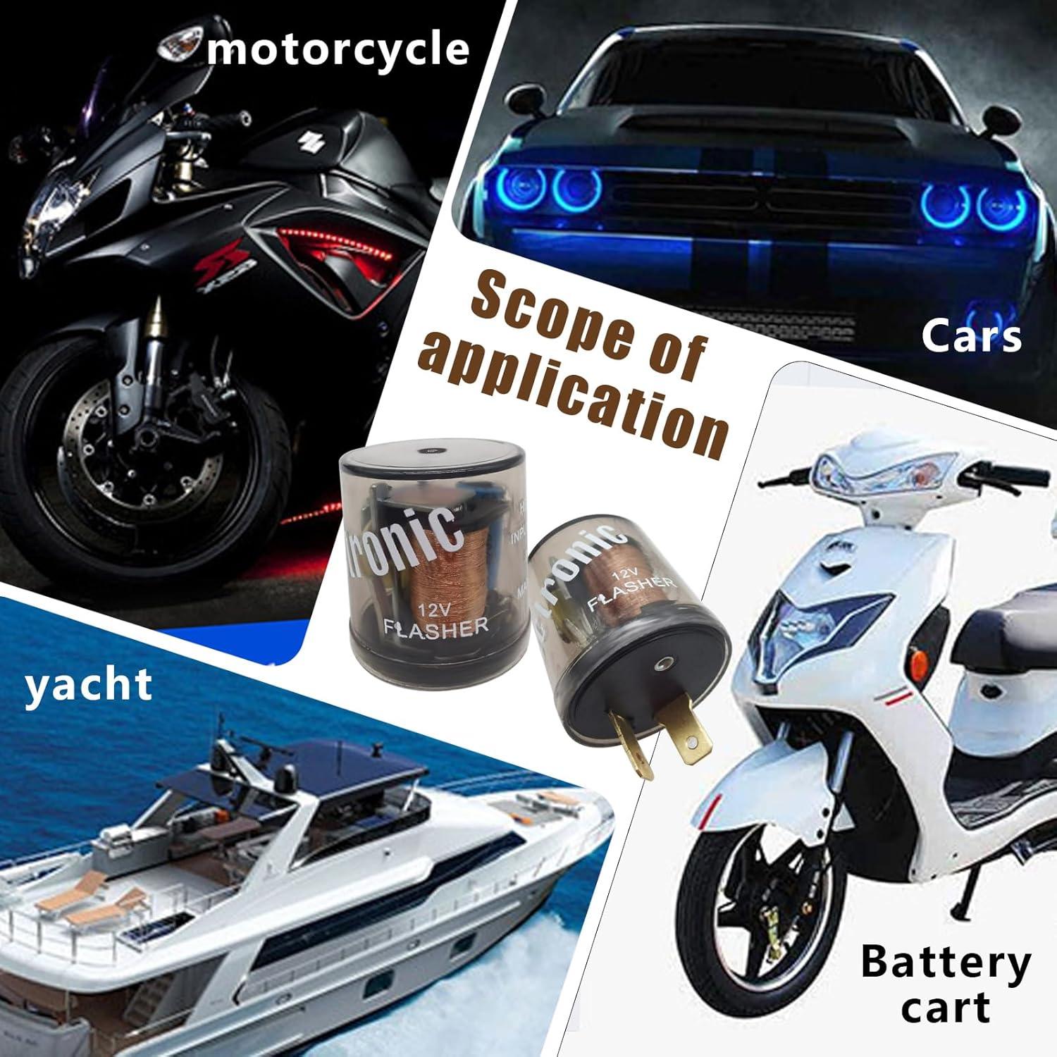 Relé Flasher GKmow 2 Pines 20A 12V para Auto y Moto