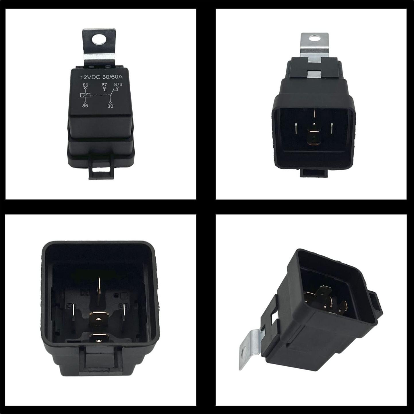 Relé Automotriz Impermeable HYXUAN 60/80 Amp 12V Cobre 5 Pines