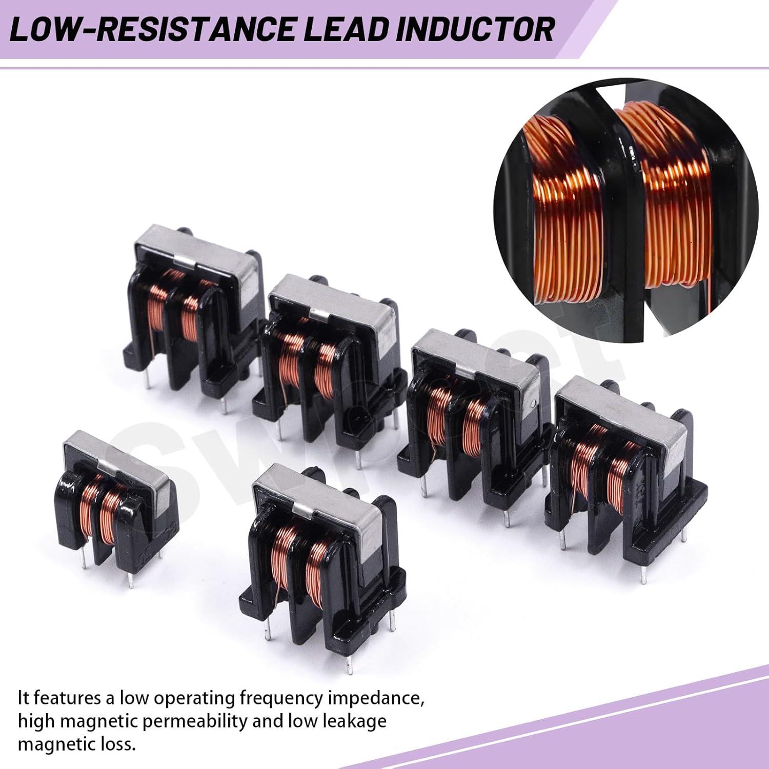 Kit de Bobinas de Inductancia Swpeet 24Pcs 5mH a 40mH