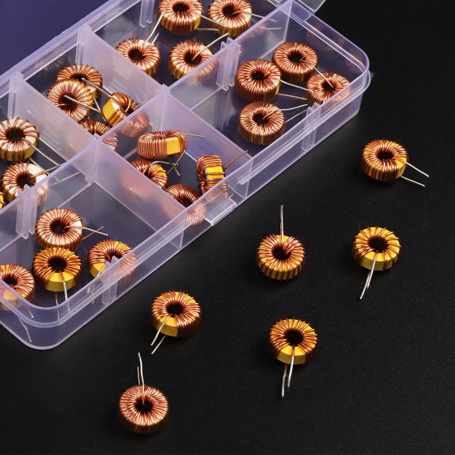Kit de 30 Inductores Toroidales Swpeet 10UH-220UH para DIY