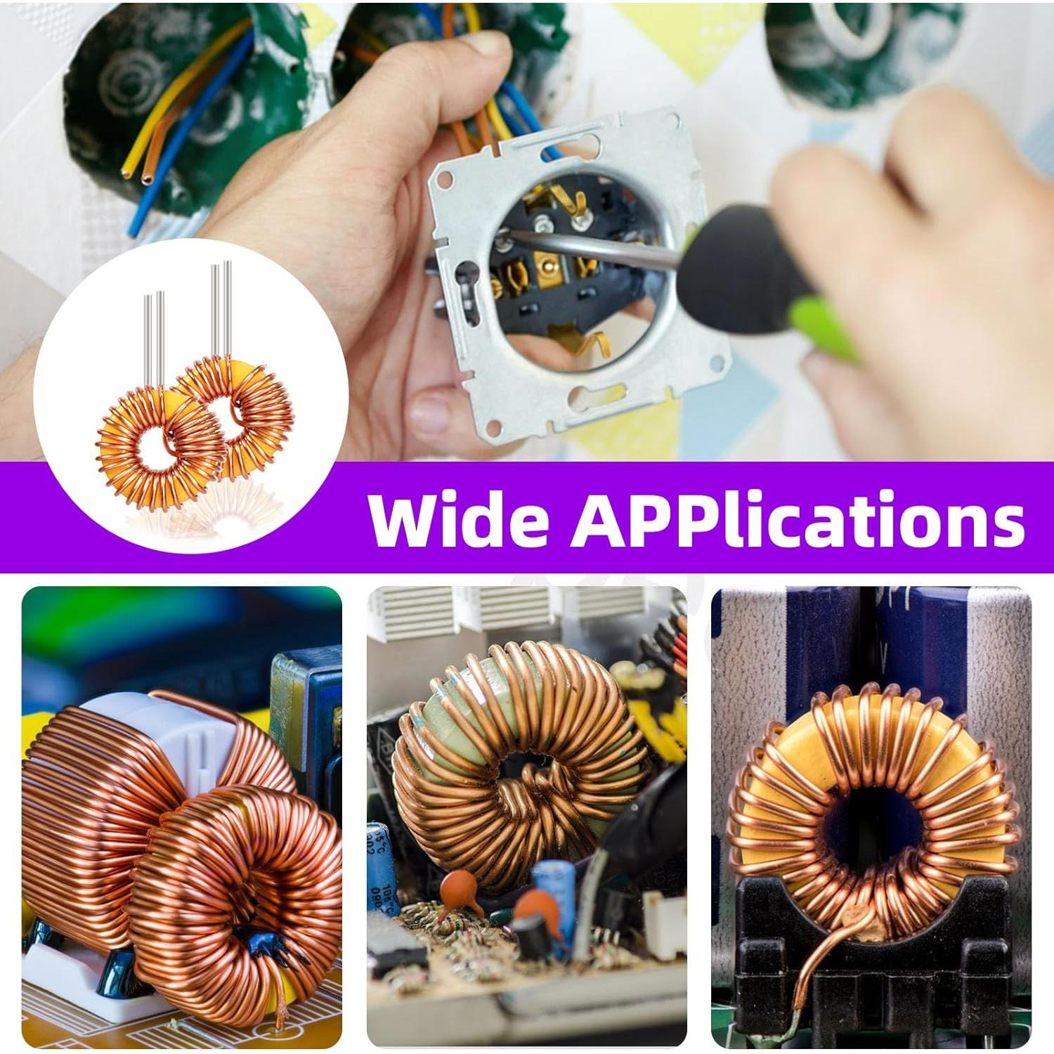 Kit de 30 Inductores Toroidales Swpeet 10UH-220UH para DIY