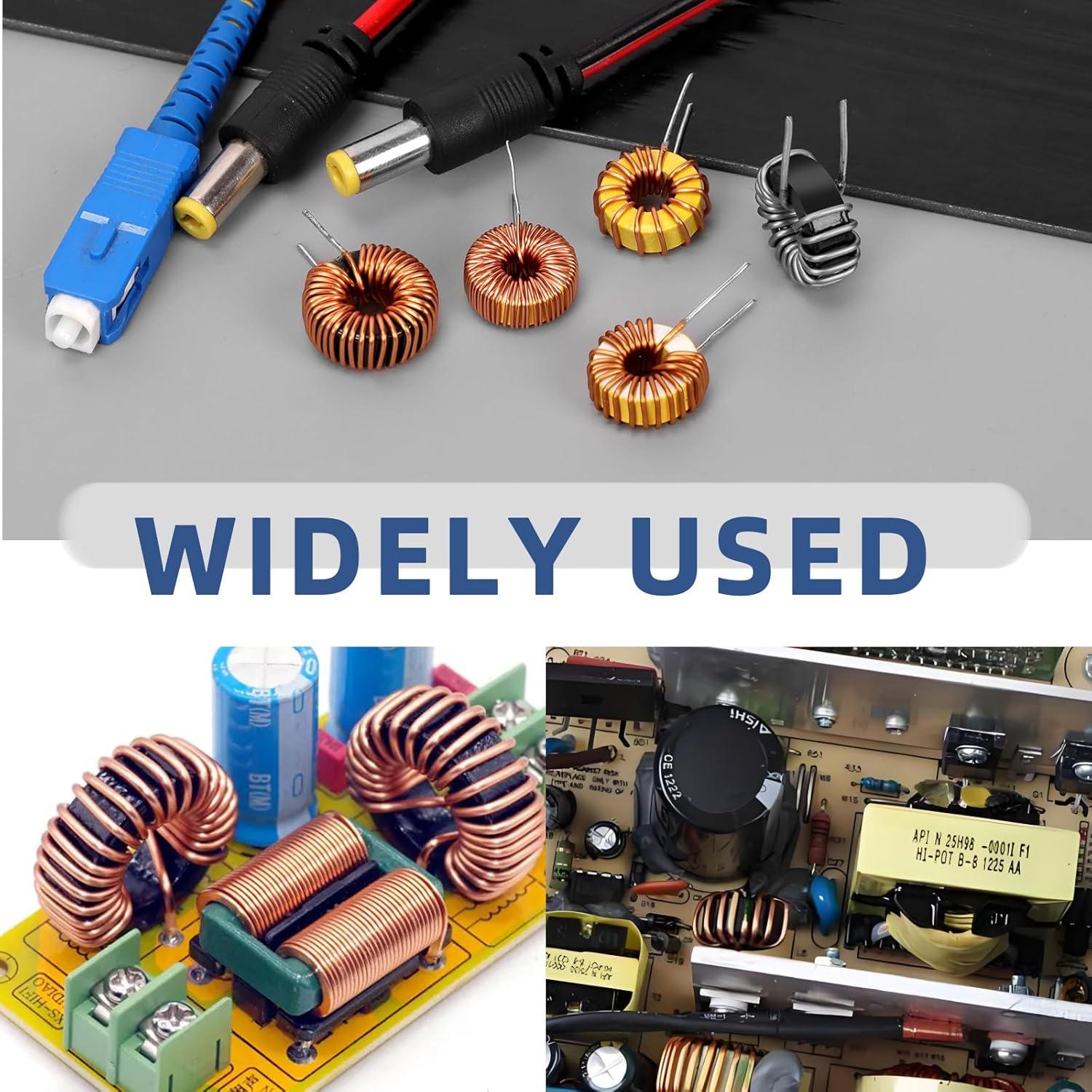 Kit de Inductores Toroidales Glarks 30pcs 6 Tamaños 10UH-220UH