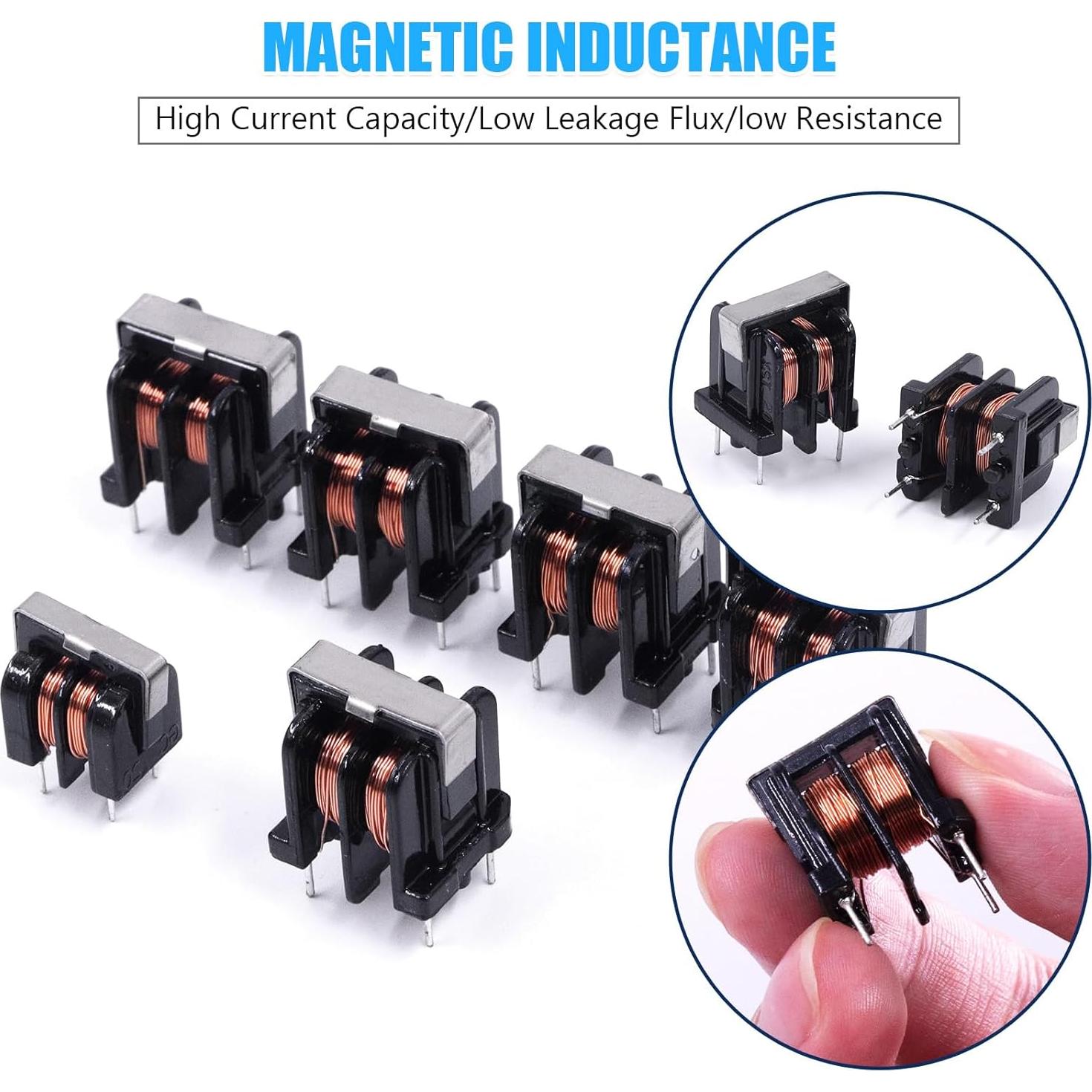 Kit de Inductores Magnéticos Toroidales Glarks 24pcs 5-40MH