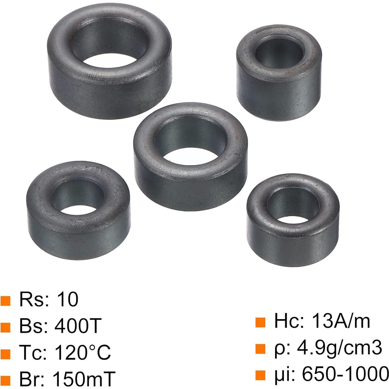 Núcleos Toroidales de Ferrita PATIKIL 20 Piezas 17.5-25mm