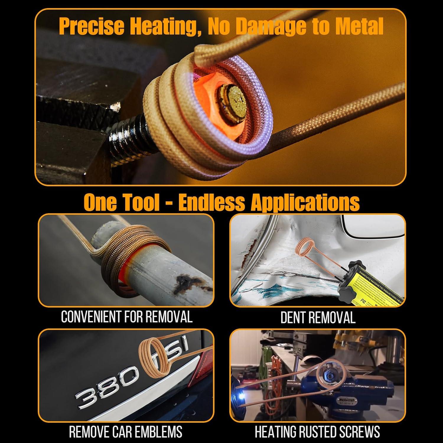 Calentador de Inducción 1200W Pawcute con 6 Bobinas Amarillo