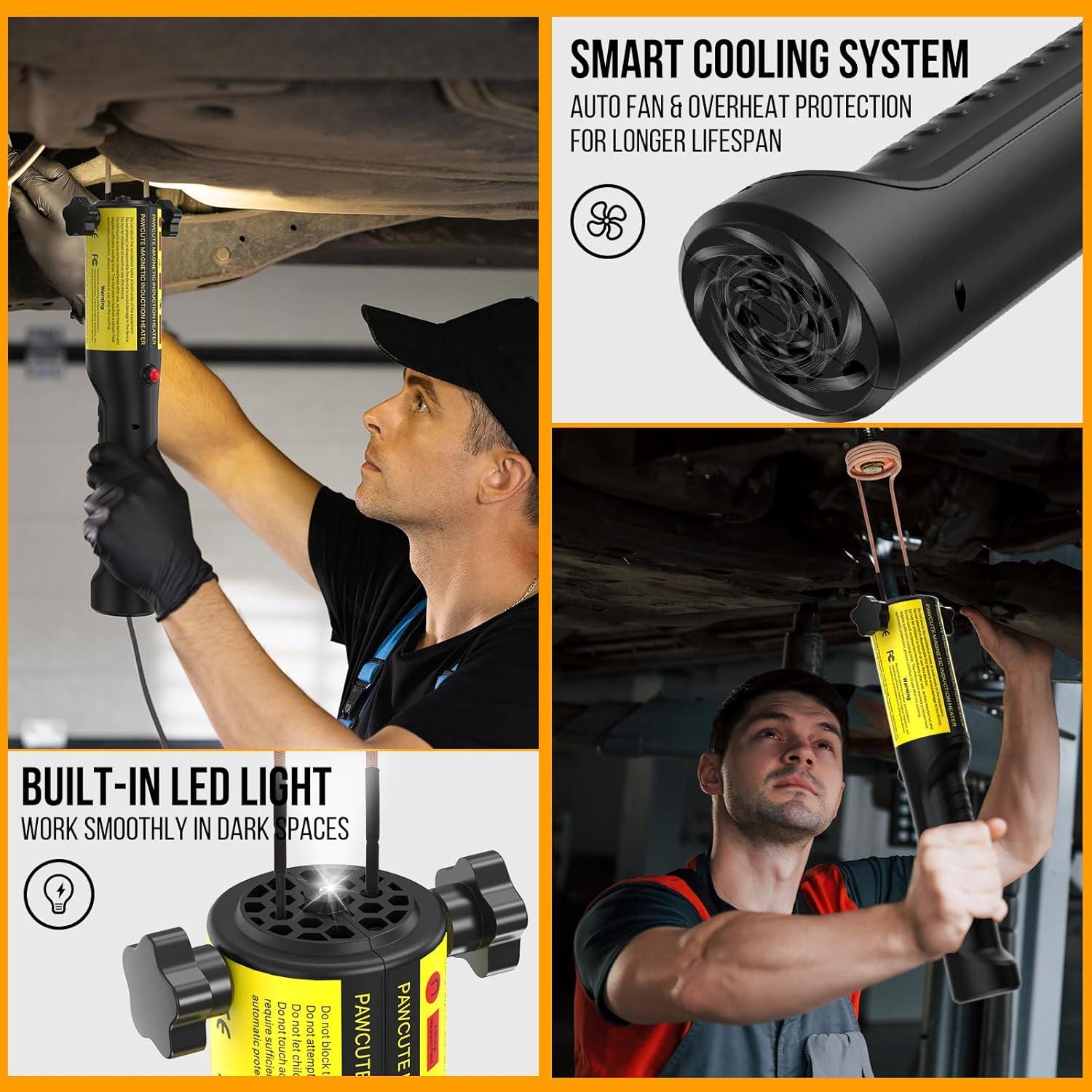 Calentador de Inducción 1200W Pawcute con 6 Bobinas Amarillo