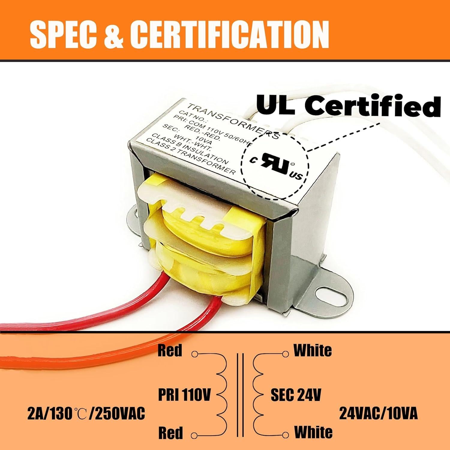 Transformador AC/AC NVMIDTC 110V a 24V 10VA 230g