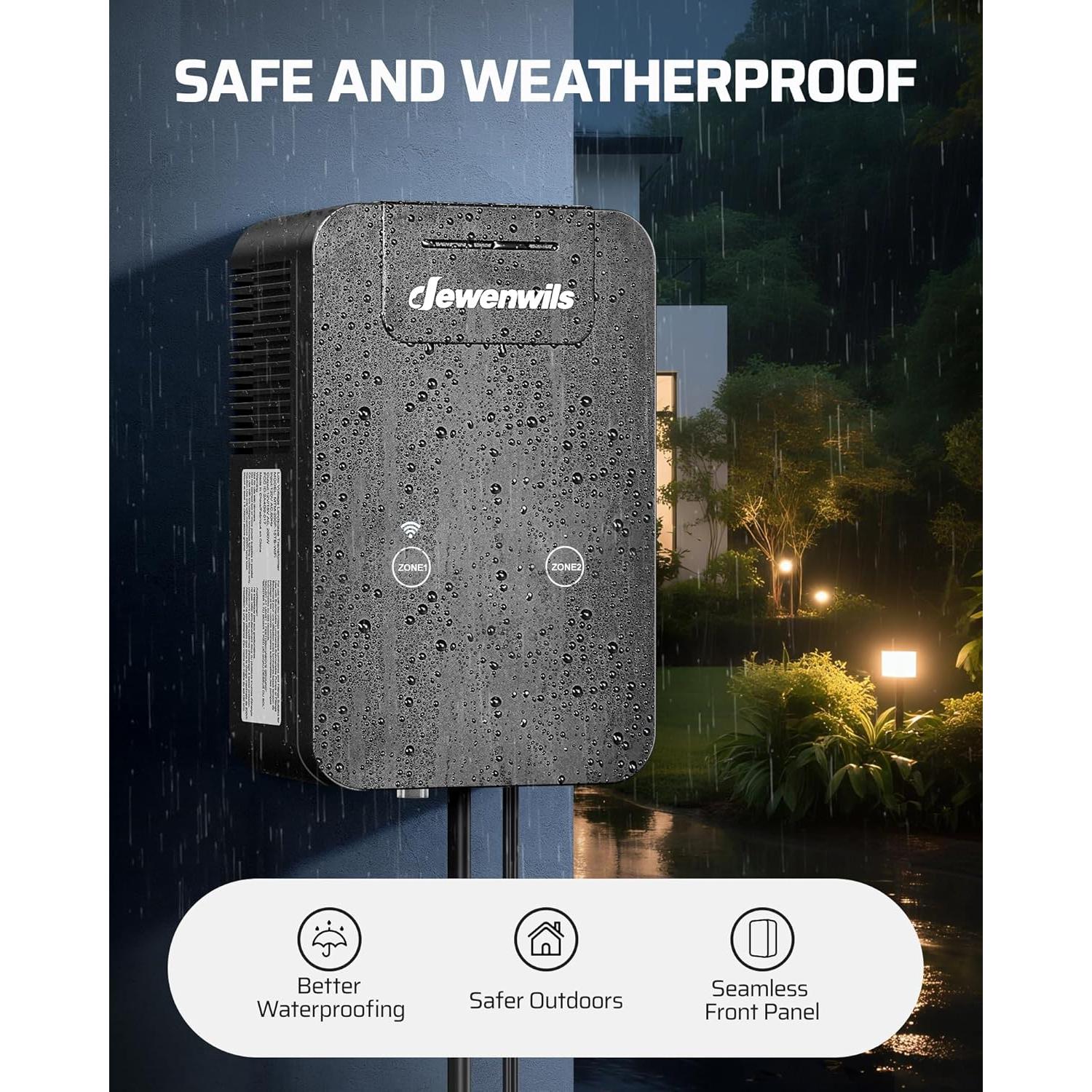 Transformador de Paisaje WiFi DEWENWILS 300W 2 Zonas 120V a 12V