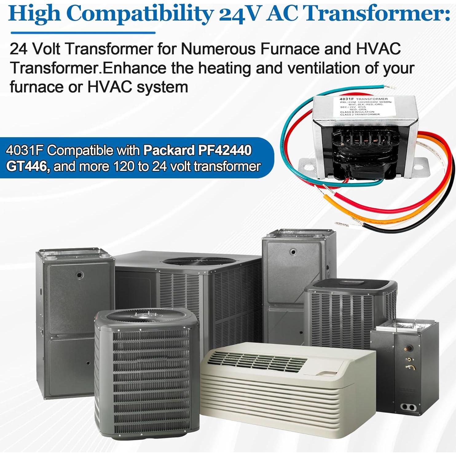 Transformador 24V 40VA Ophjerg Multi-Tap 4031F para HVAC