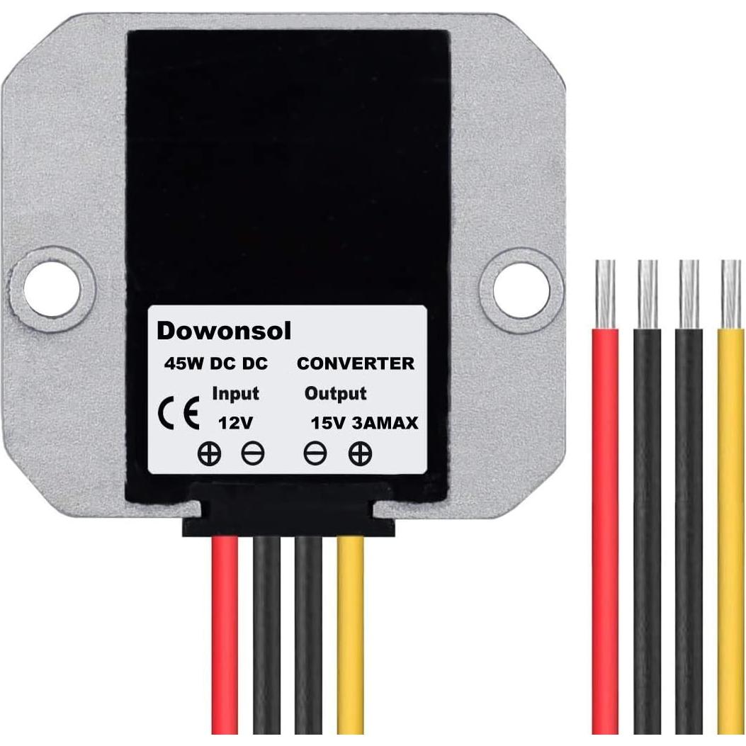 Convertidor de Voltaje DC NW 12V a 15V 3A 45W Impermeable