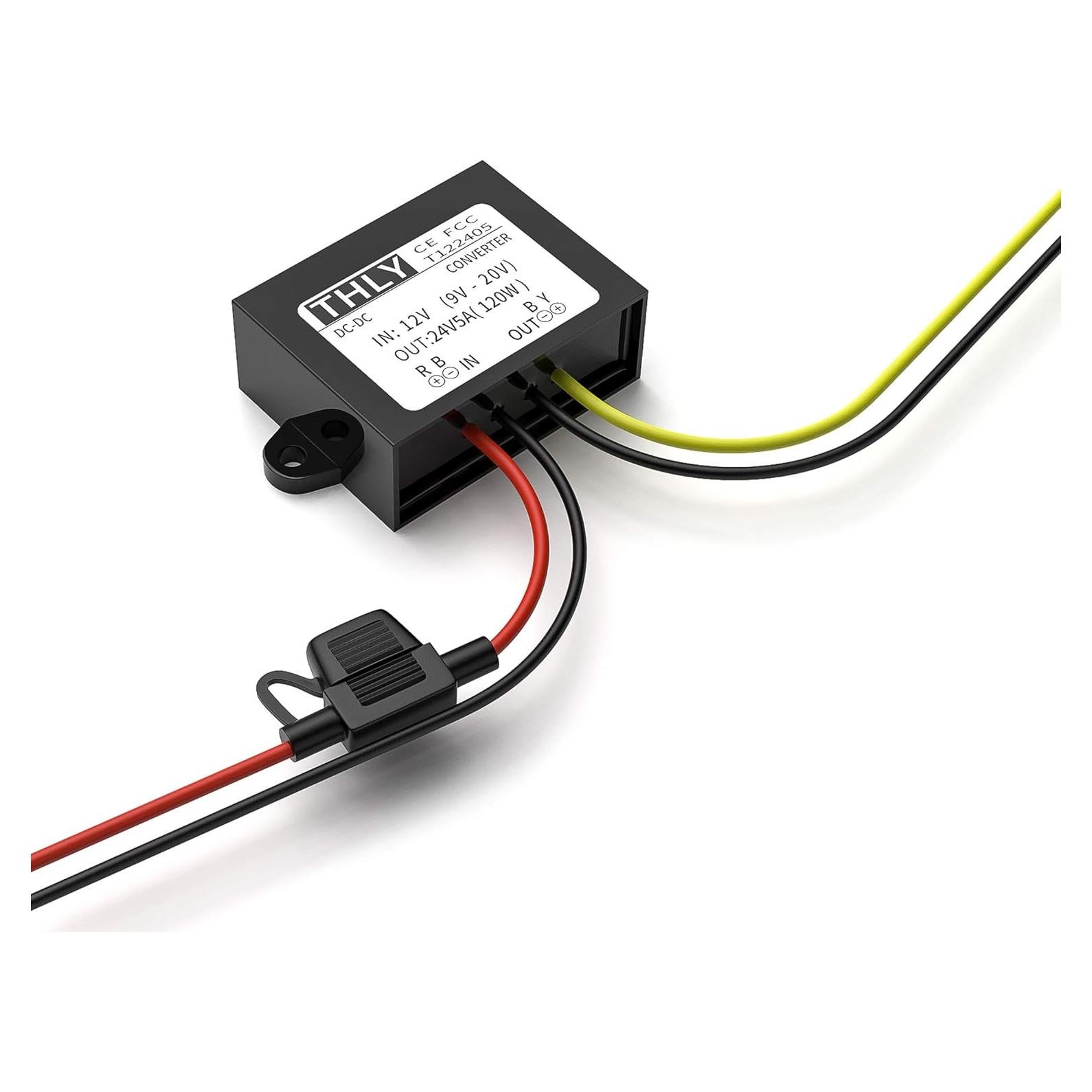 Convertidor DC-DC 12V a 24V THLY 5A 120W Impermeable