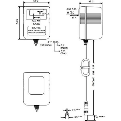 Transformador de Pared Jameco Reliapro 12V 1000mA 2.5mm