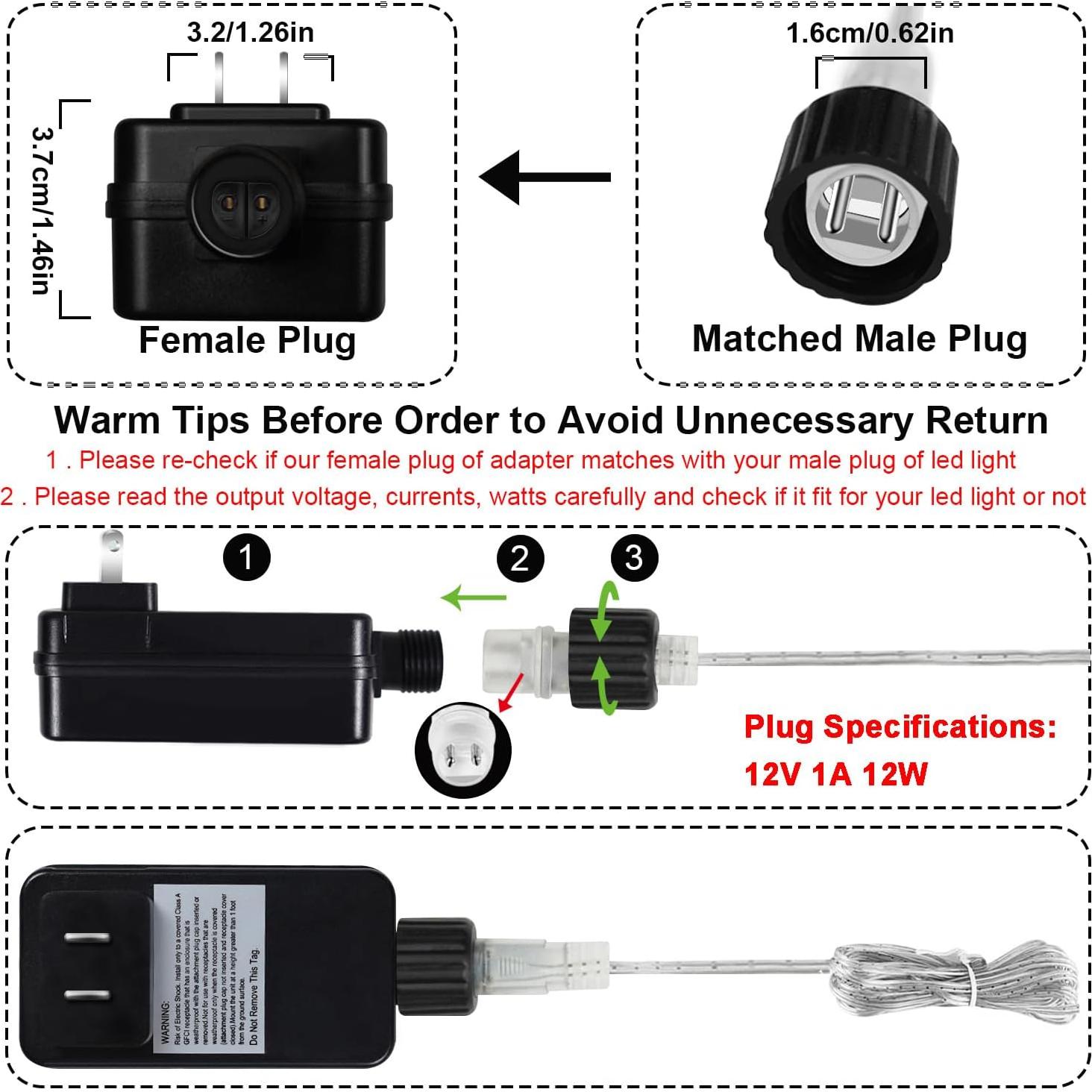 Adaptador de Alimentación 12V 1A Omika para LED y Jardín