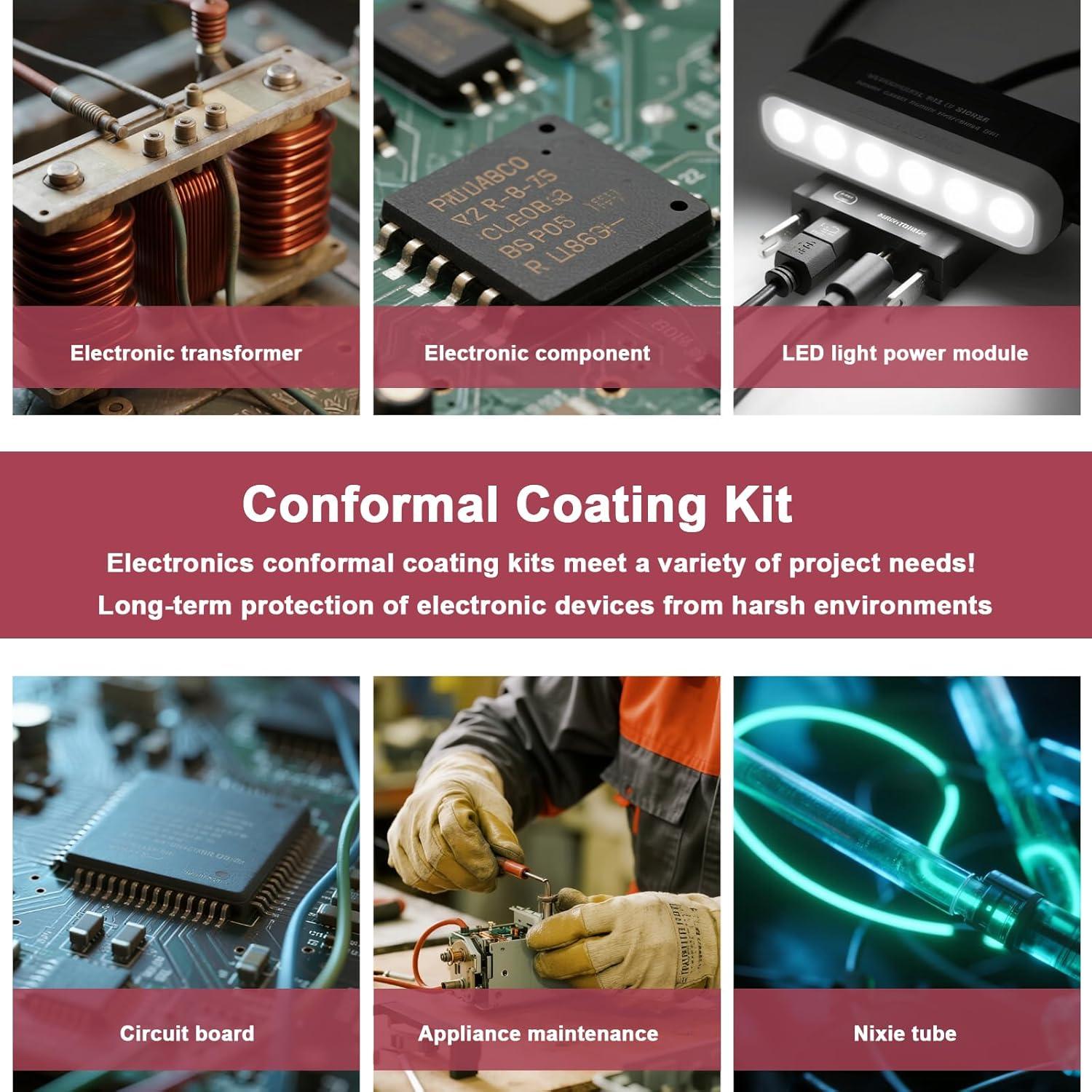 Kit de Recubrimiento Conformal 2x100ml 1DFAUL para Electrónica