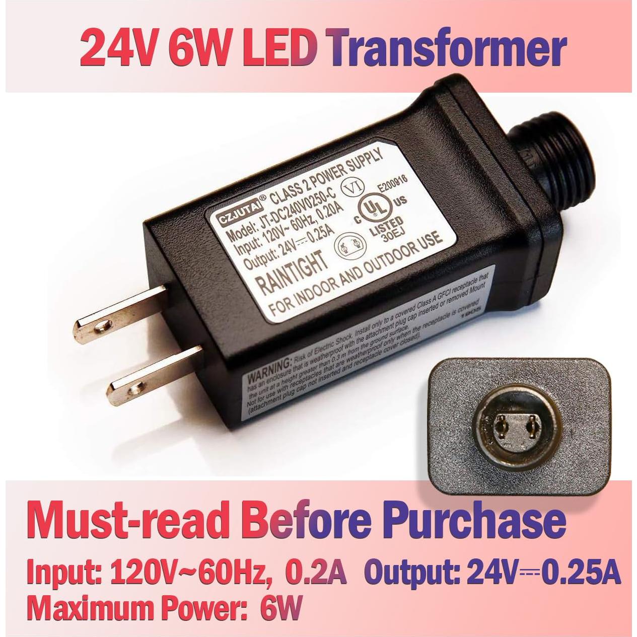 Adaptador de Luz LED 24V TYBEEU para Árbol de Navidad