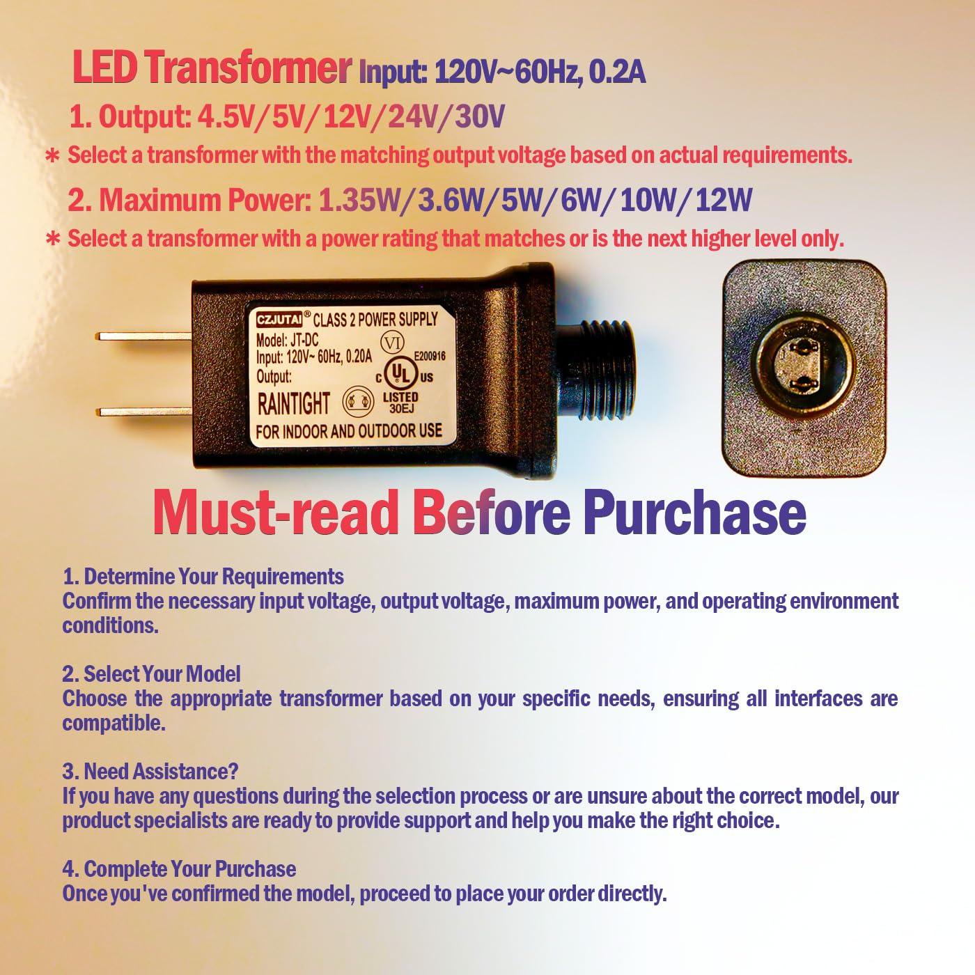 Adaptador de Luz LED 24V TYBEEU para Árbol de Navidad