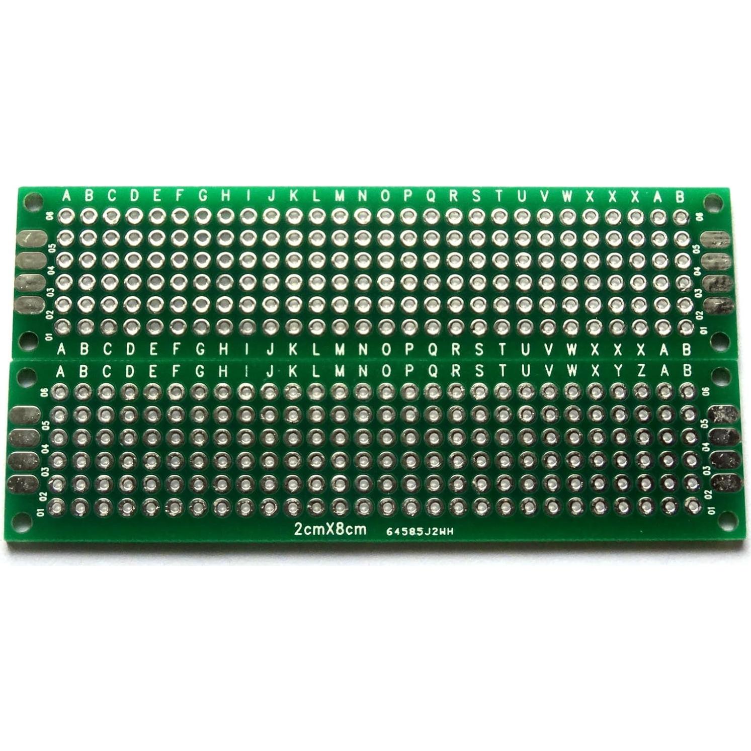 Placa de Prototipo PCB Doble Cara Penta Angel 2x8cm 10pcs