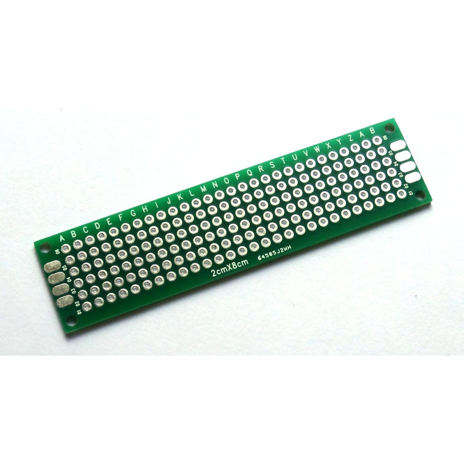 Placa de Prototipo PCB Doble Cara Penta Angel 2x8cm 10pcs