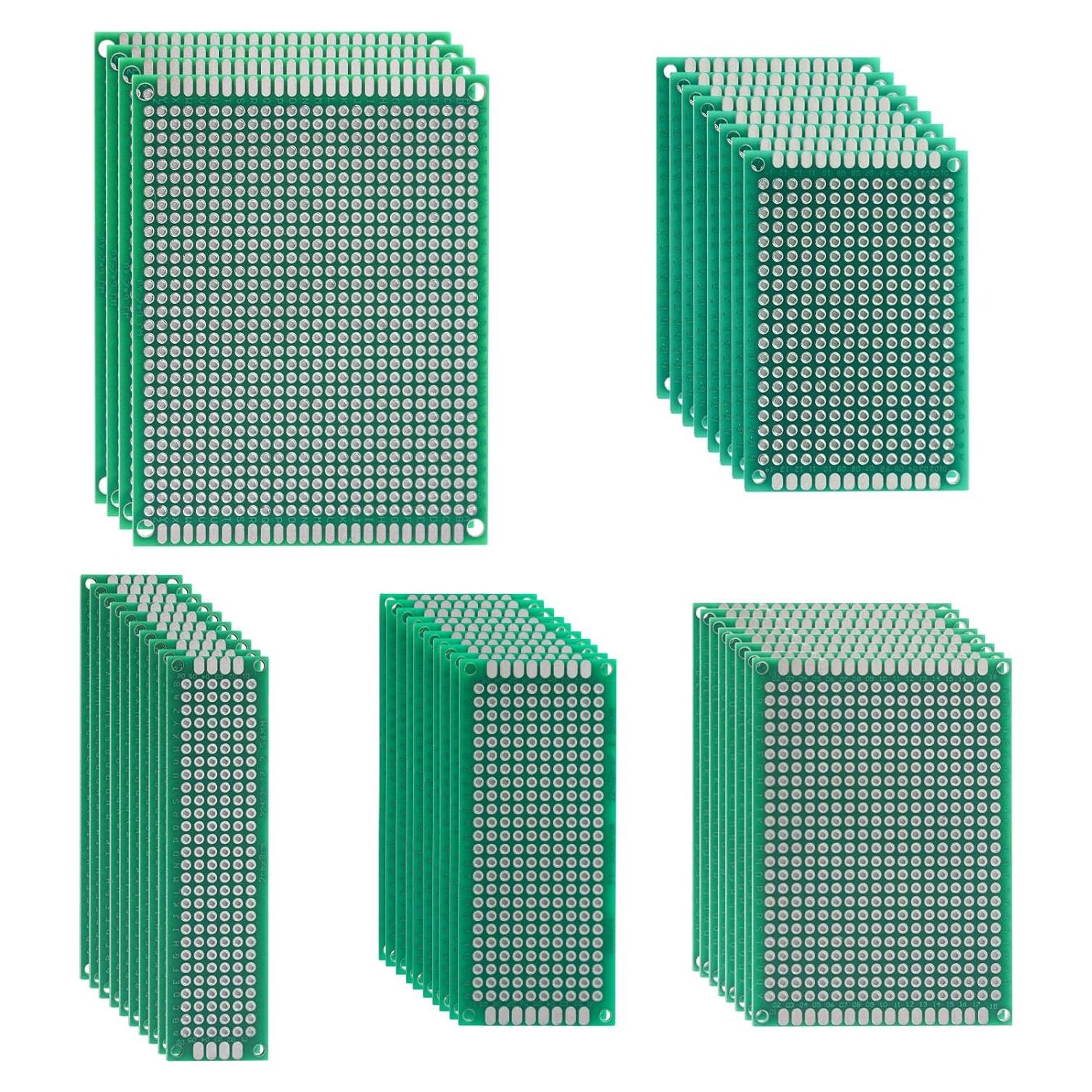 Kit 40 Placas PCB Doble Cara Yetaida 5 Tamaños 20x15cm