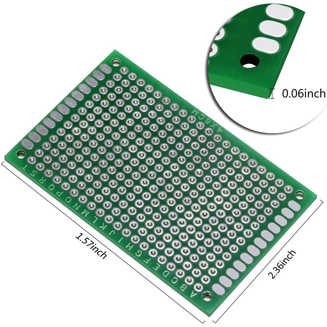 Paquete de 12 Placas PCB Doble Cara LAMPVPATH 4x6cm Colores