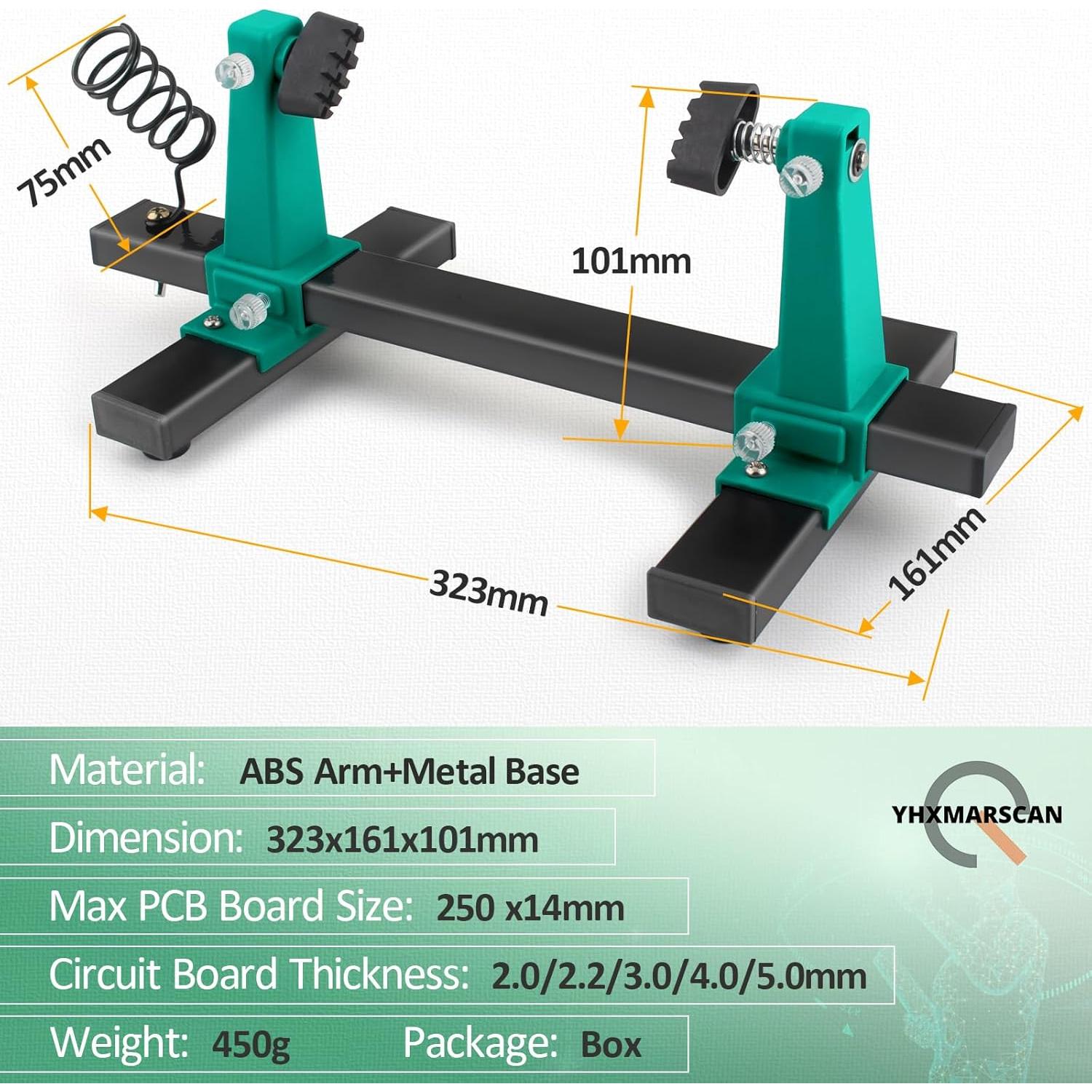 Soporte de PCB Ajustable Shen Zhen 0.64 kg 200mm Verde