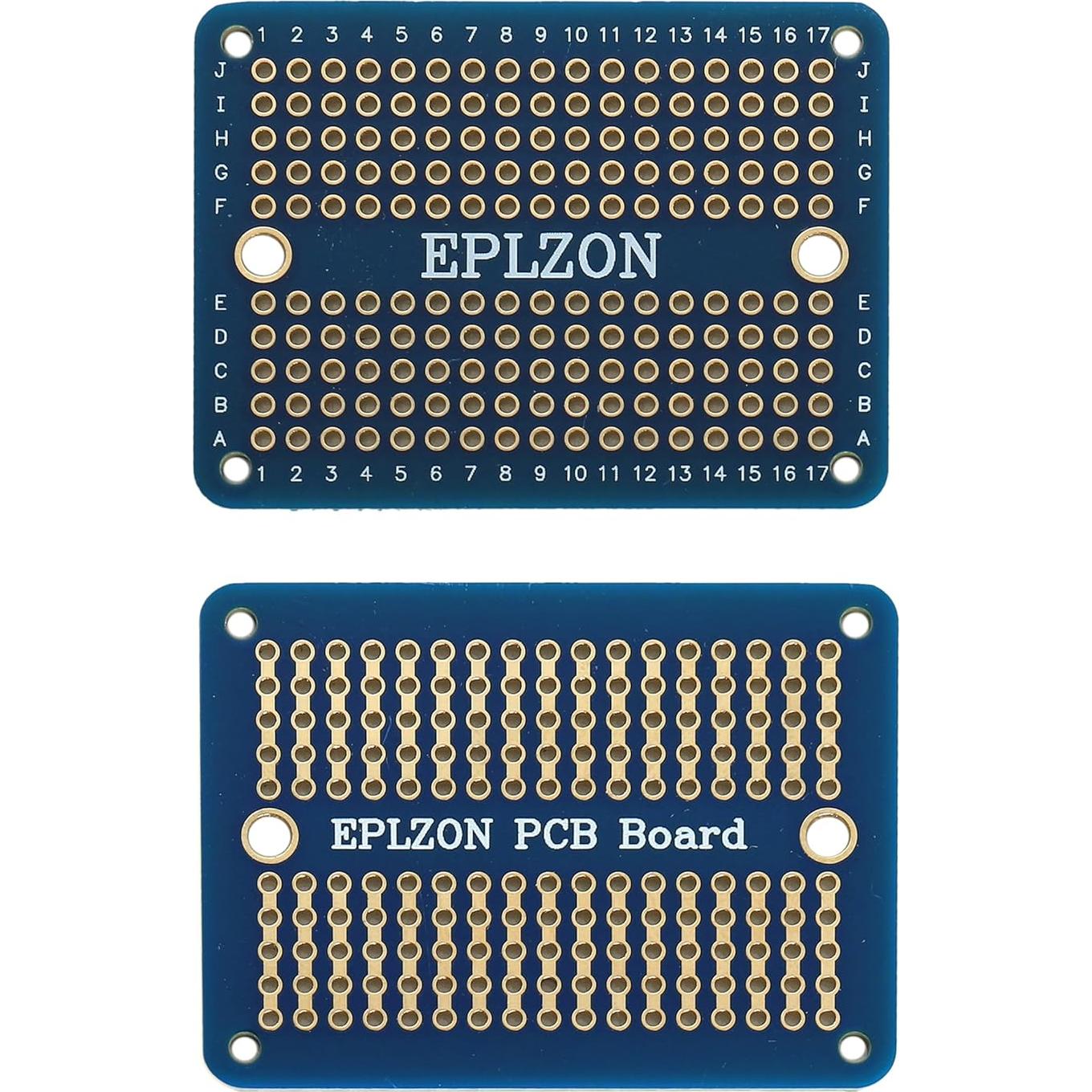 Placa de pruebas soldable mini PCB dorada EPLZON 50.8x38.1mm (paquete de 10)