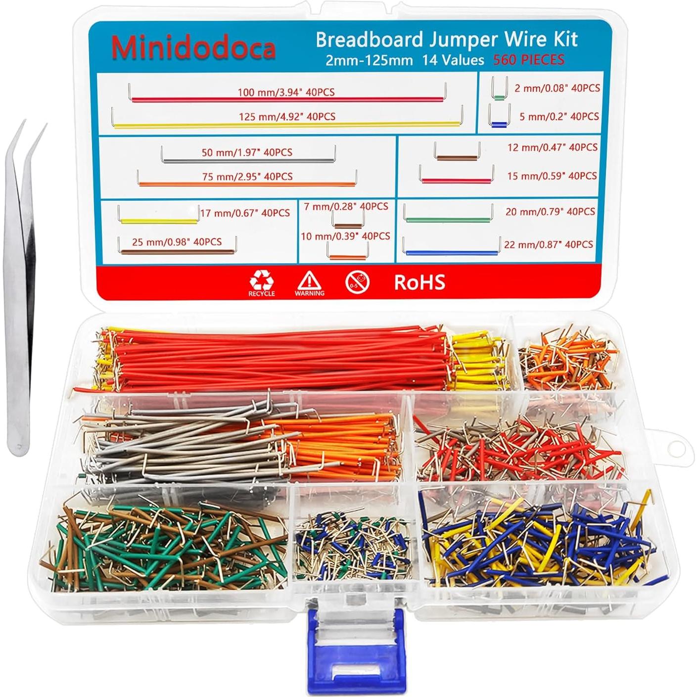 Kit de Cables de Salto 560Pcs Minidodoca con Placas de Pruebas