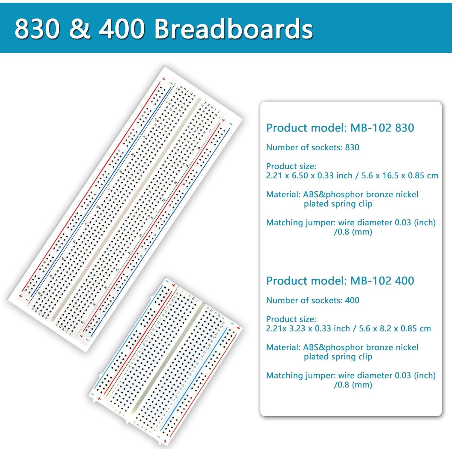 Kit de Cables de Salto 560Pcs Minidodoca con Placas de Pruebas