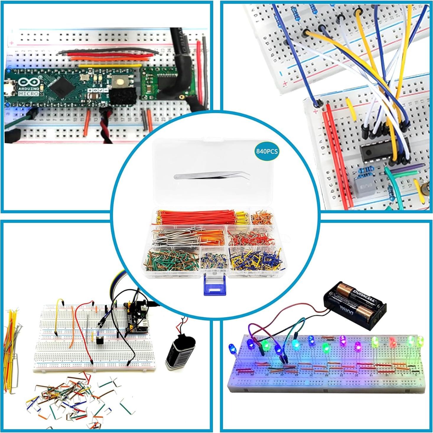 Kit de Cables de Salto 560Pcs Minidodoca con Placas de Pruebas