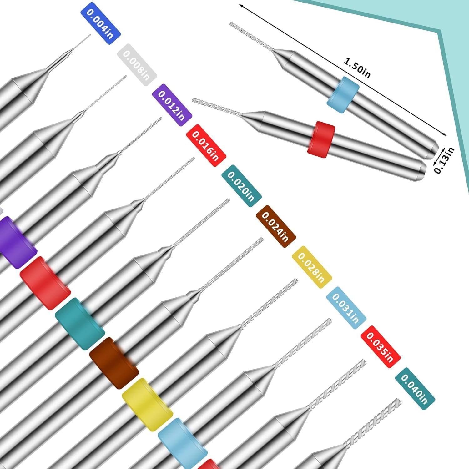 Juego de Brocas Micro Lothee 60 Pcs 0.1-3.0 mm Acero Tungsteno