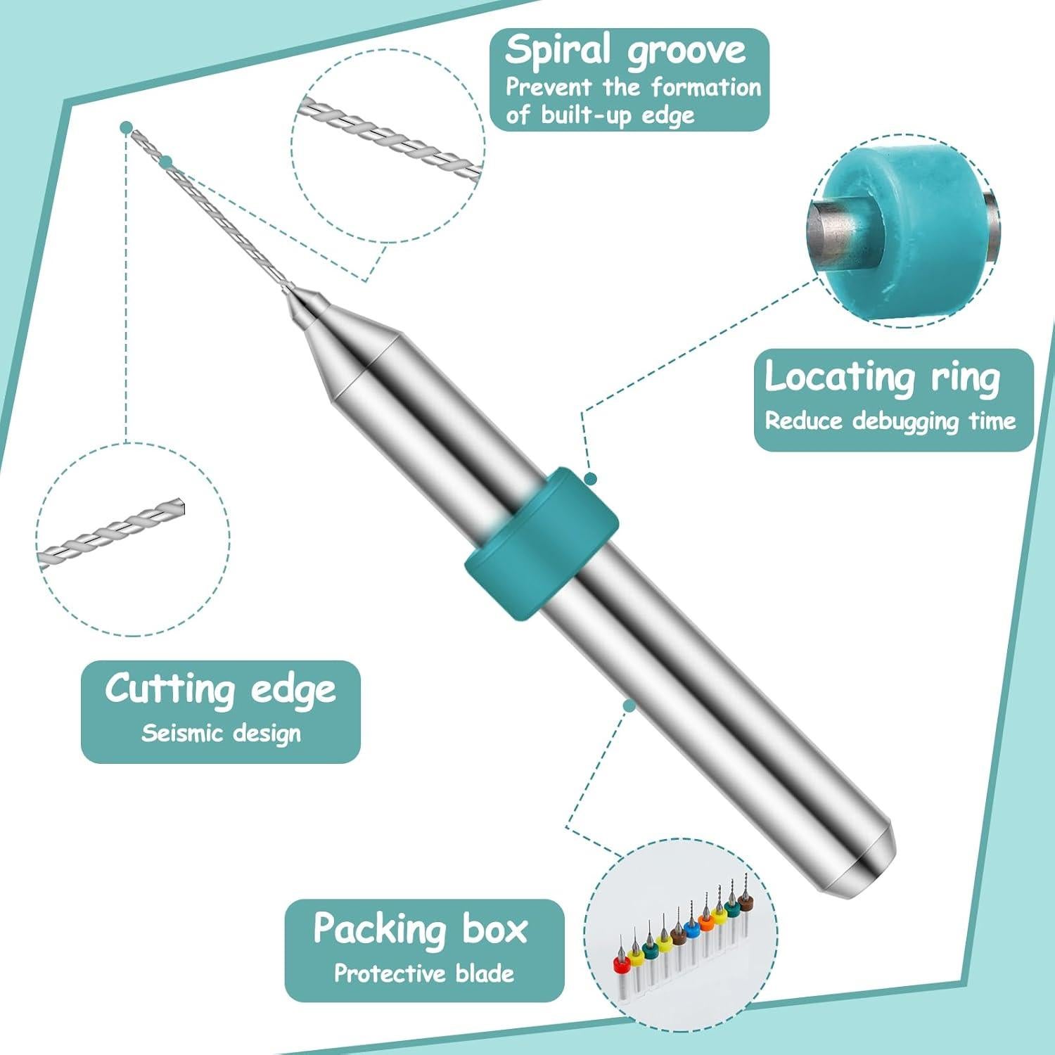 Juego de Brocas Micro Lothee 60 Pcs 0.1-3.0 mm Acero Tungsteno