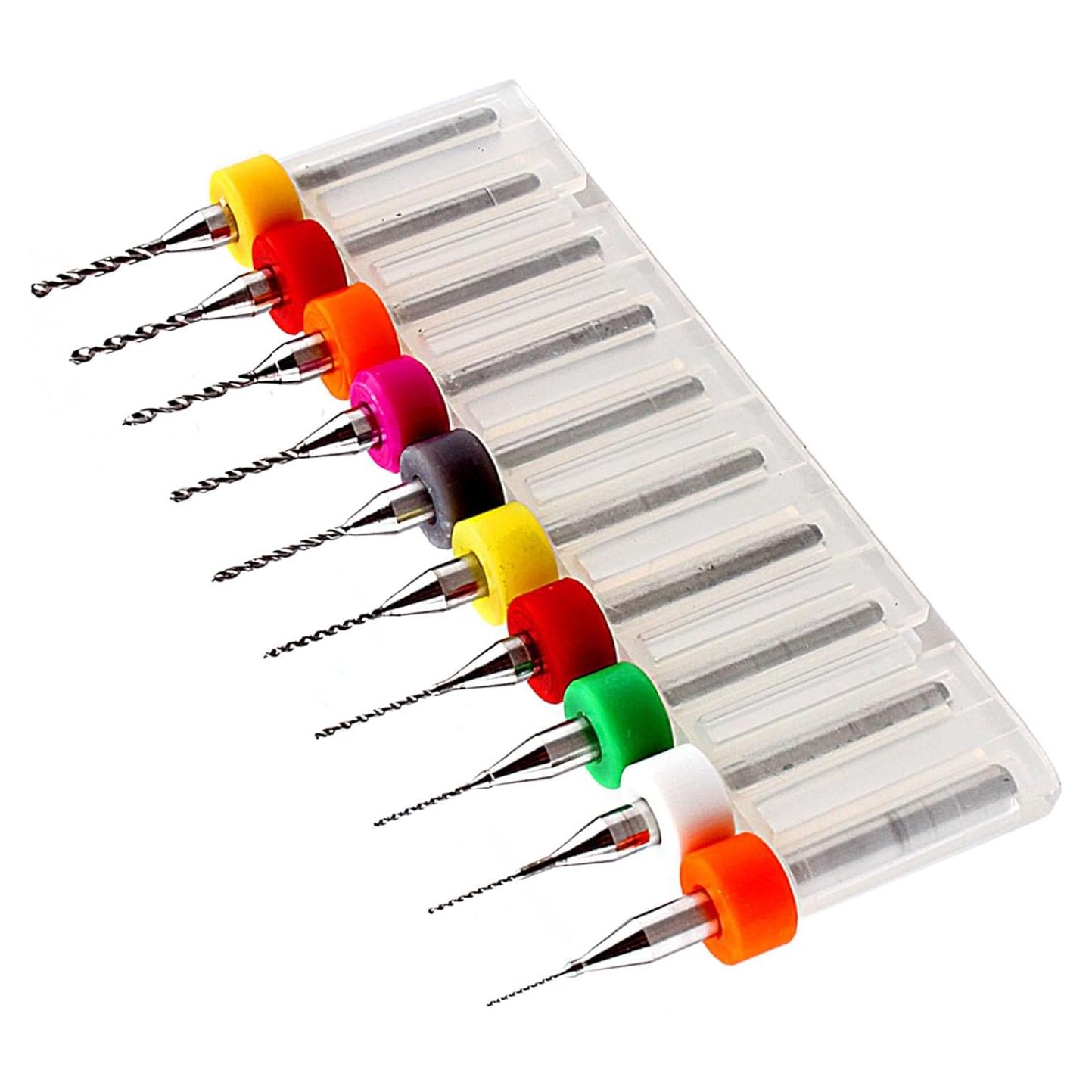 Juego de Brocas Micro de Carburo FTVOGUE 10pcs 0.3-1.2mm