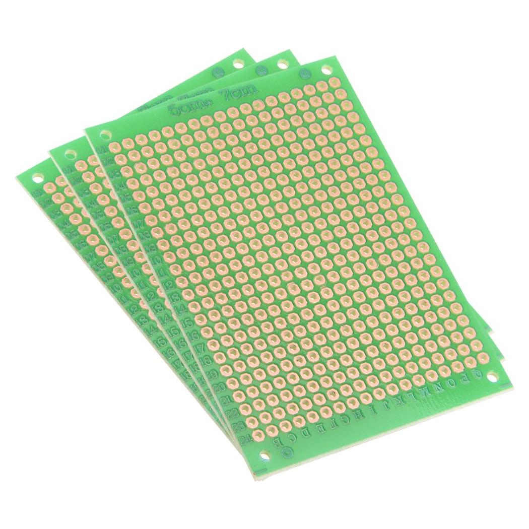 Placa de Circuito Impreso Universal uxcell 5x7cm 3pcs