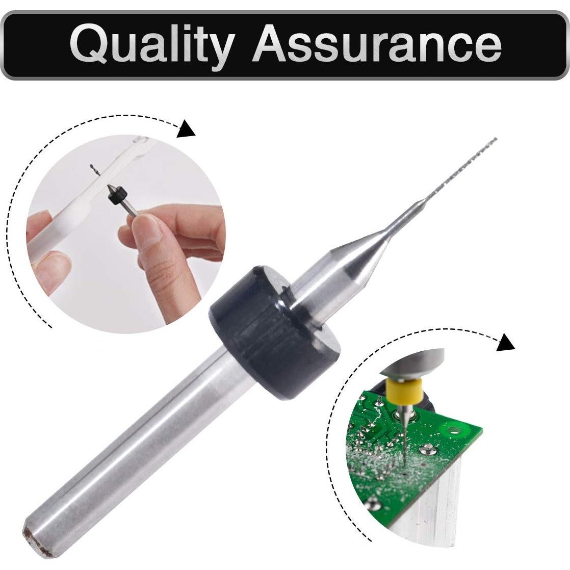 Juego de Brocas de Carburo HOHXEN para PCB 0.1-1.0mm 10 Piezas
