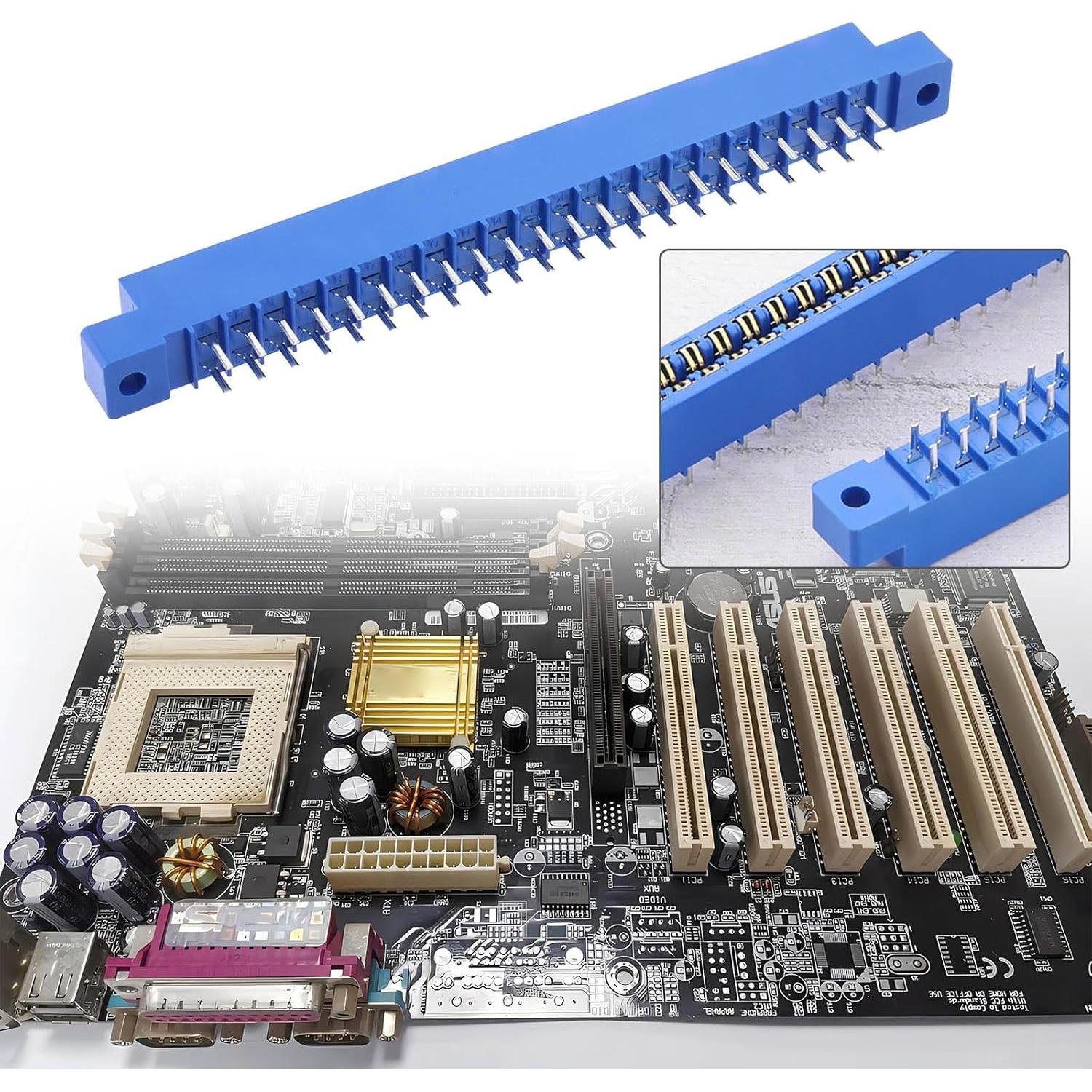 Conector de Bisel de Tarjeta SING F LTD 44 Pin 3.96mm Azul - 4 Piezas