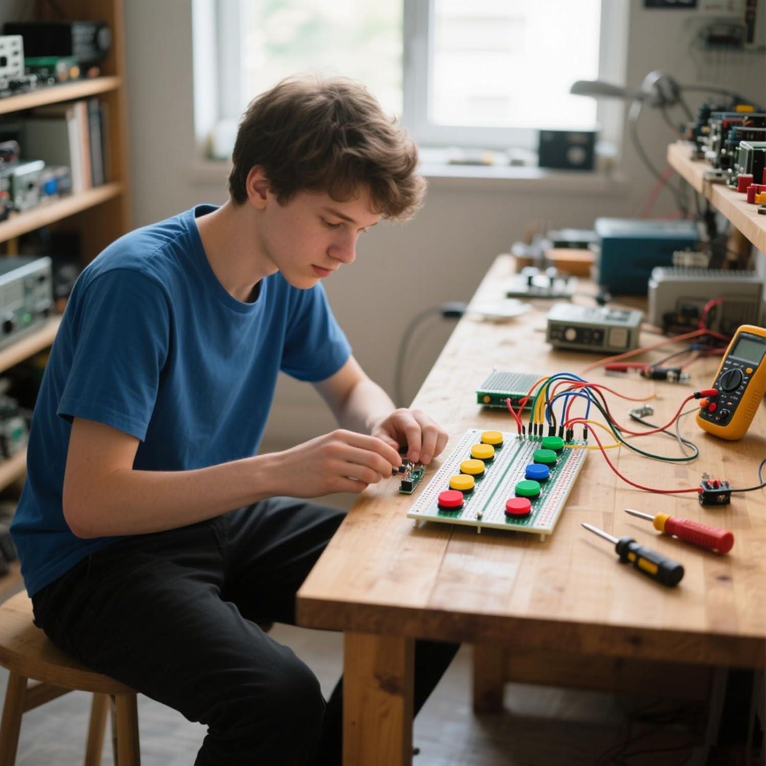 Kit de 50 Botones Táctiles WZNTPJS para Breadboard DIY