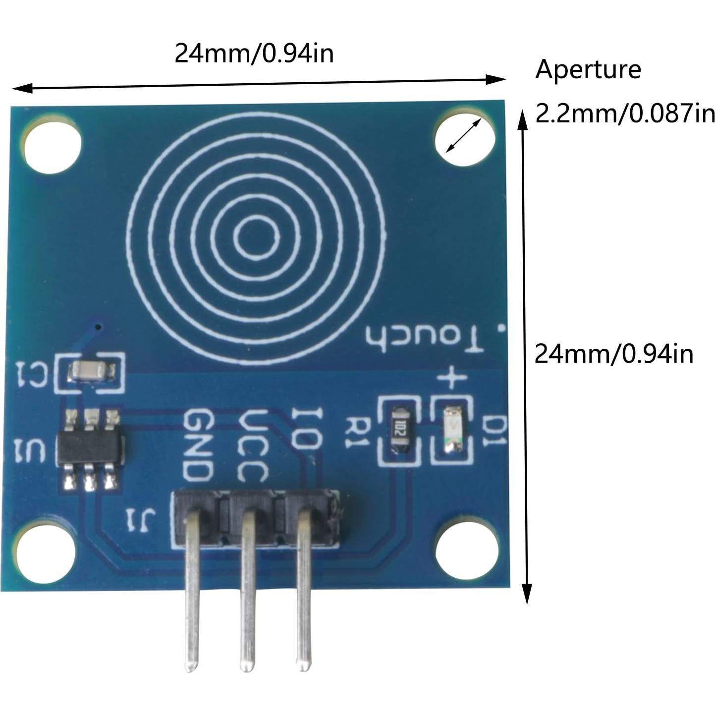 10 Módulos Sensor Táctil TTP223B SJZBIN 24mm 2-5.5V