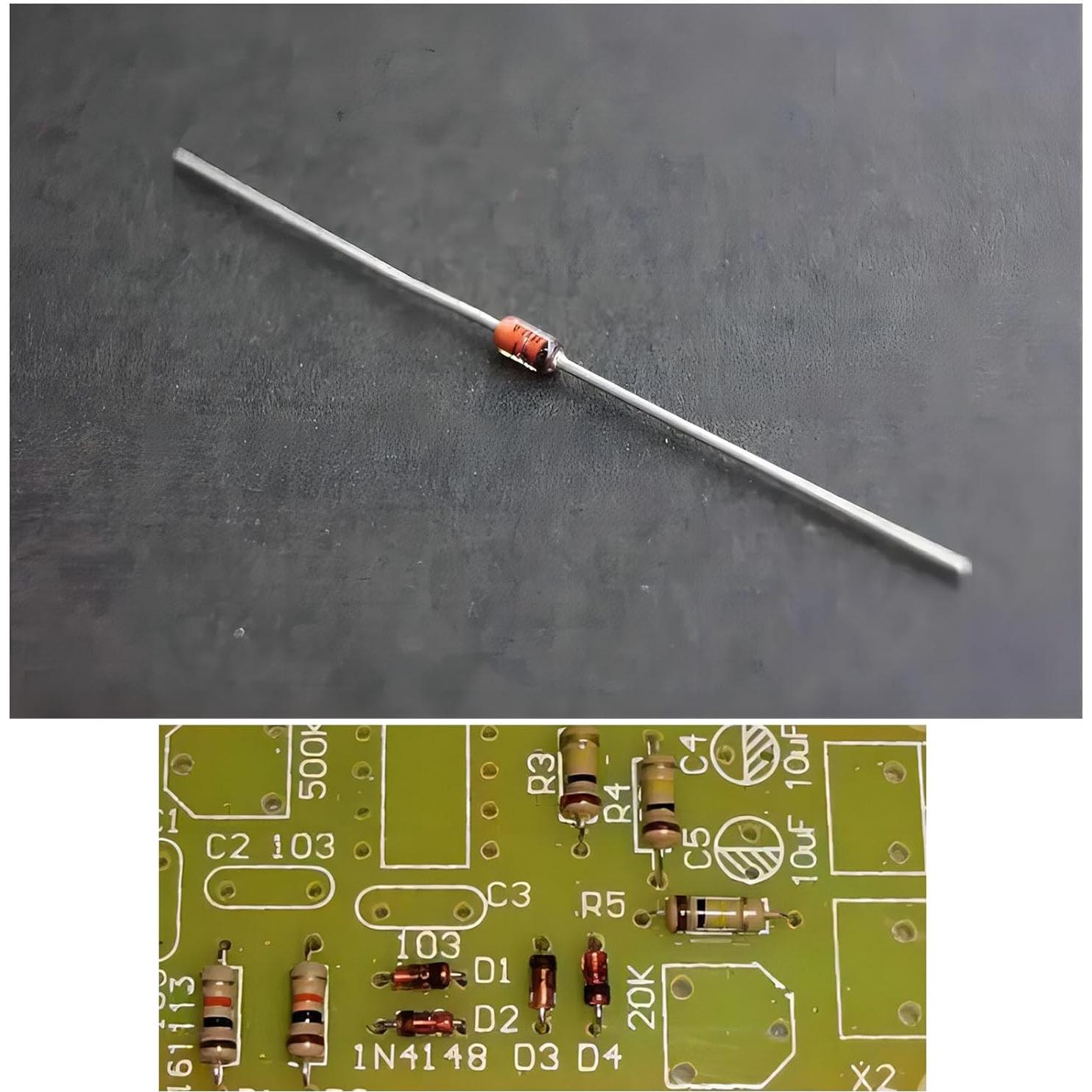 Diodos de Conmutación 1N4148 Auto-plaza 1000 Pcs 0.2A 100V