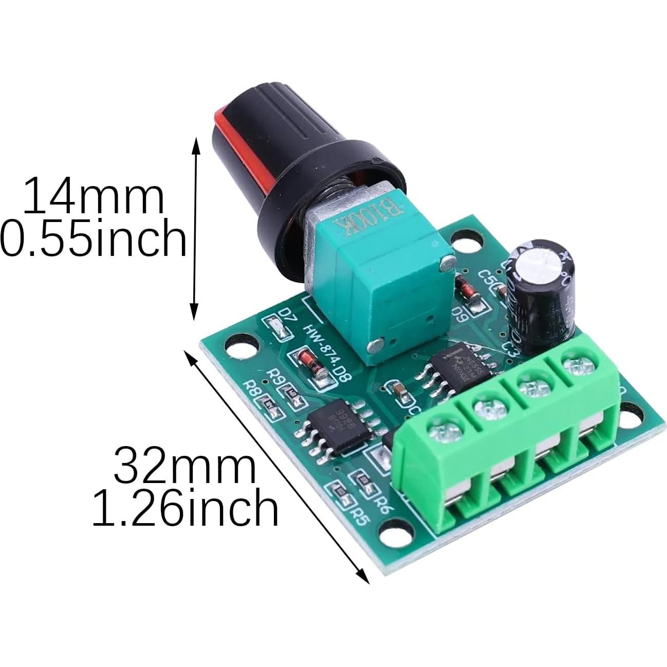 Controlador de Velocidad Motor CC PWM RLECS 1803BK 4 Pcs
