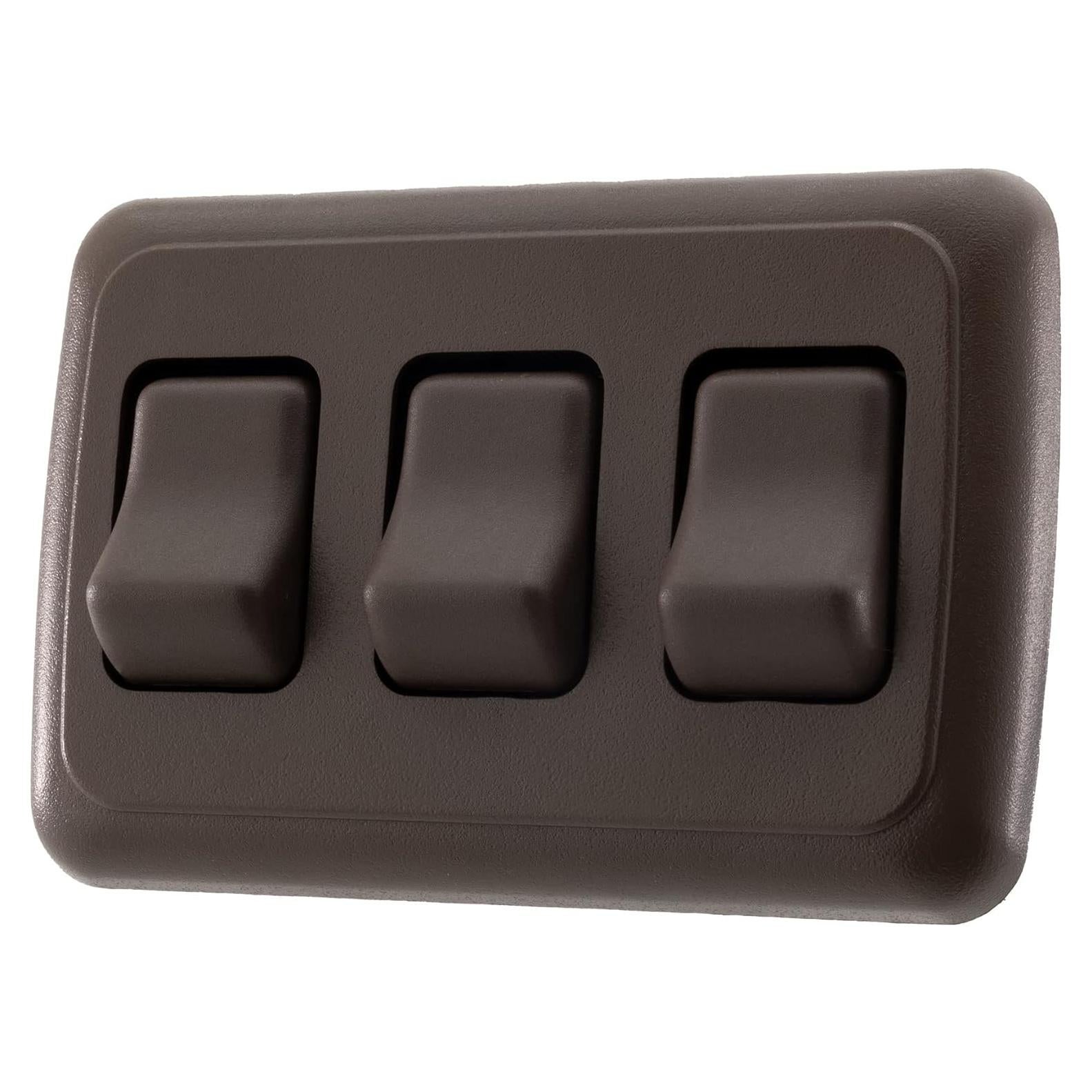 Interruptor Triple SPST On-Off 12V Marrón para RV y Remolques