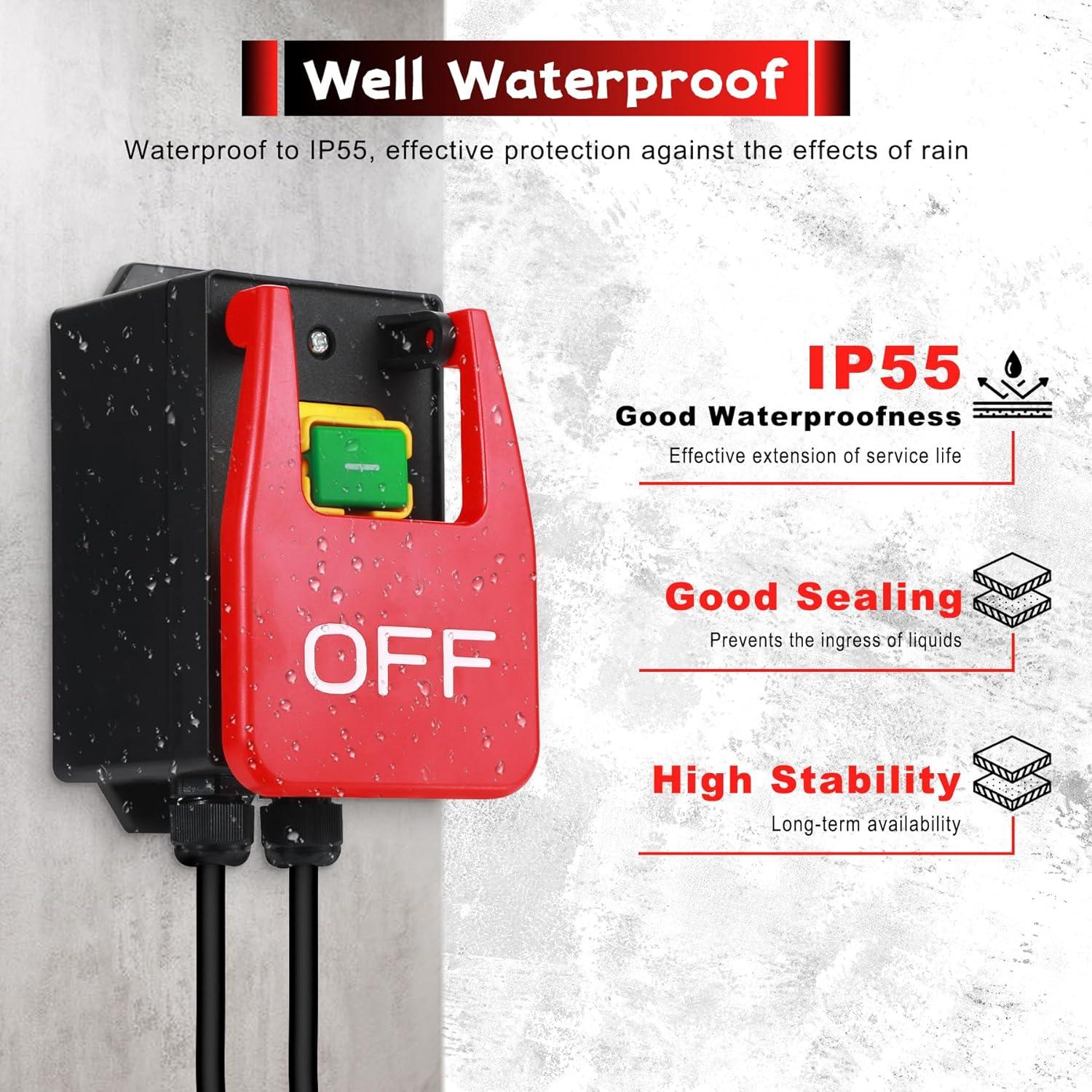 Interruptor de Parada de Emergencia BOSYTRO 120V 1 Vía IP55