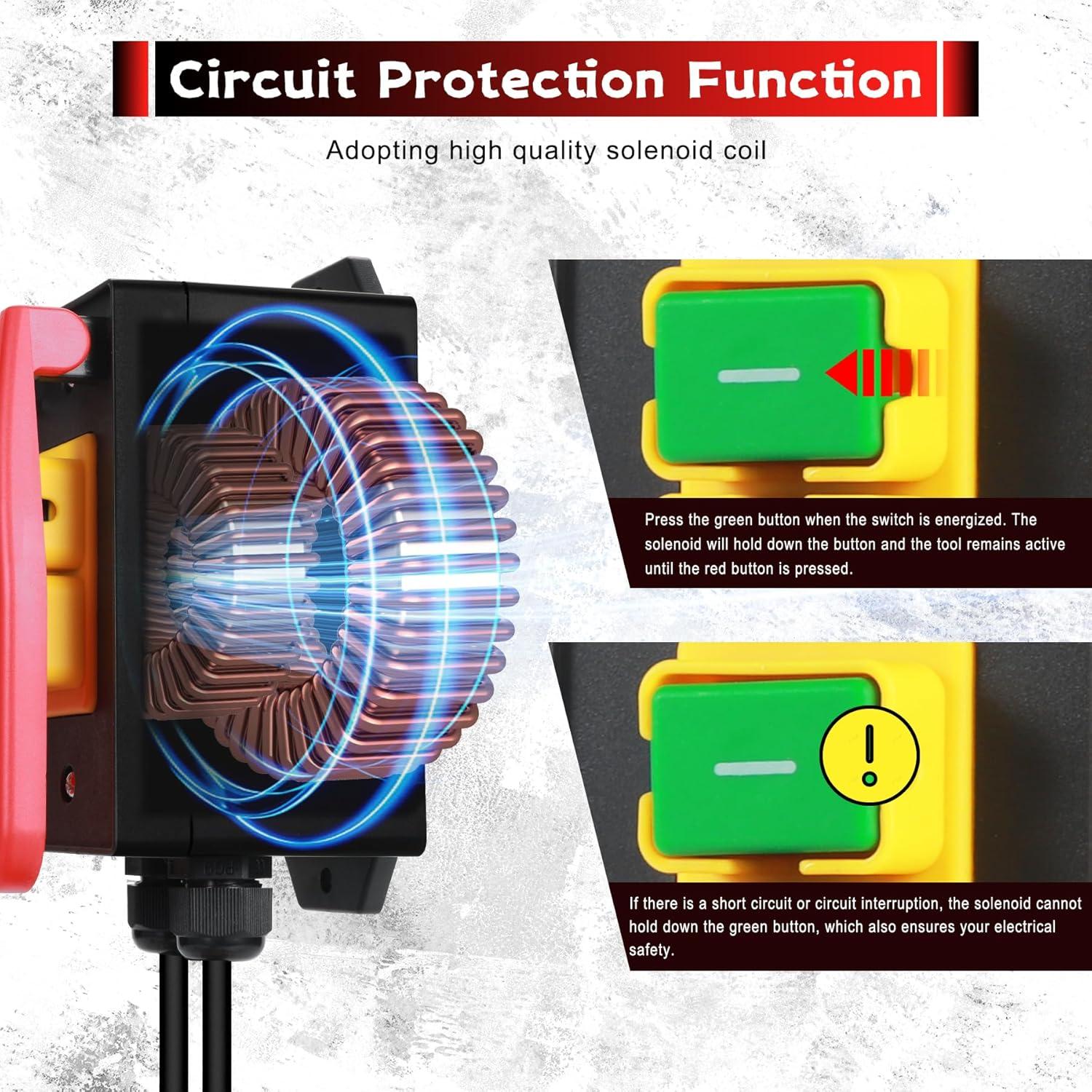 Interruptor de Parada de Emergencia BOSYTRO 120V 1 Vía IP55
