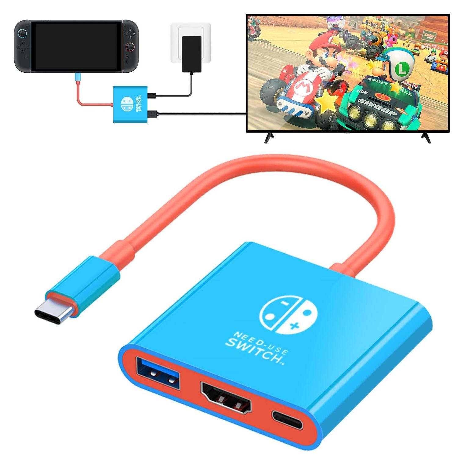 Adaptador USB C a HDMI DUEQID para Switch 2 4K 100W