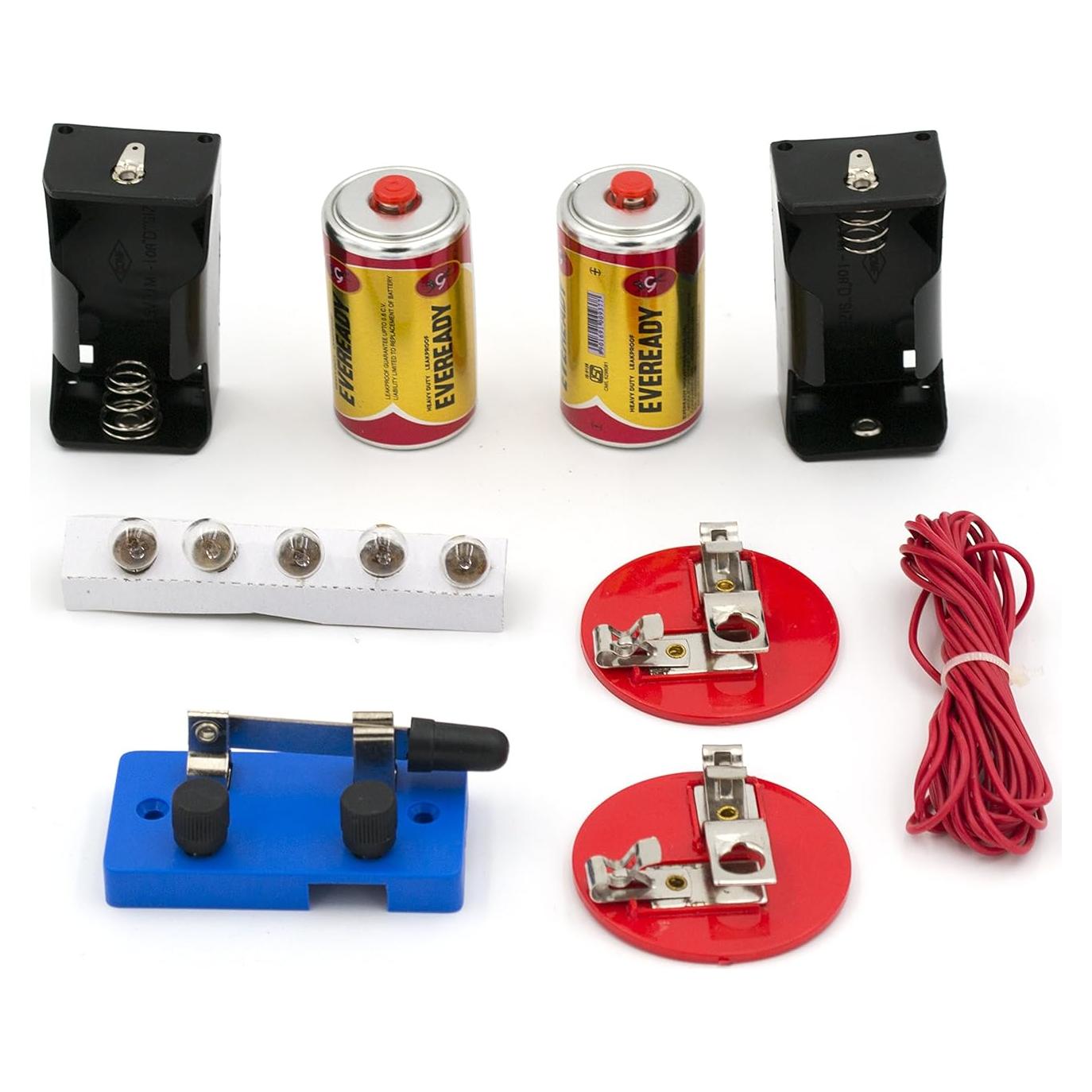 Kit de Circuito Básico EISCO - 13 Piezas para Aprendizaje de Electricidad