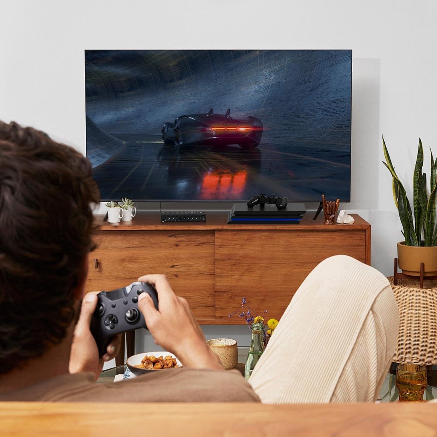 Conmutador HDMI 4 Vías Y.D.F 2 en 1 4K@60Hz AV RCA