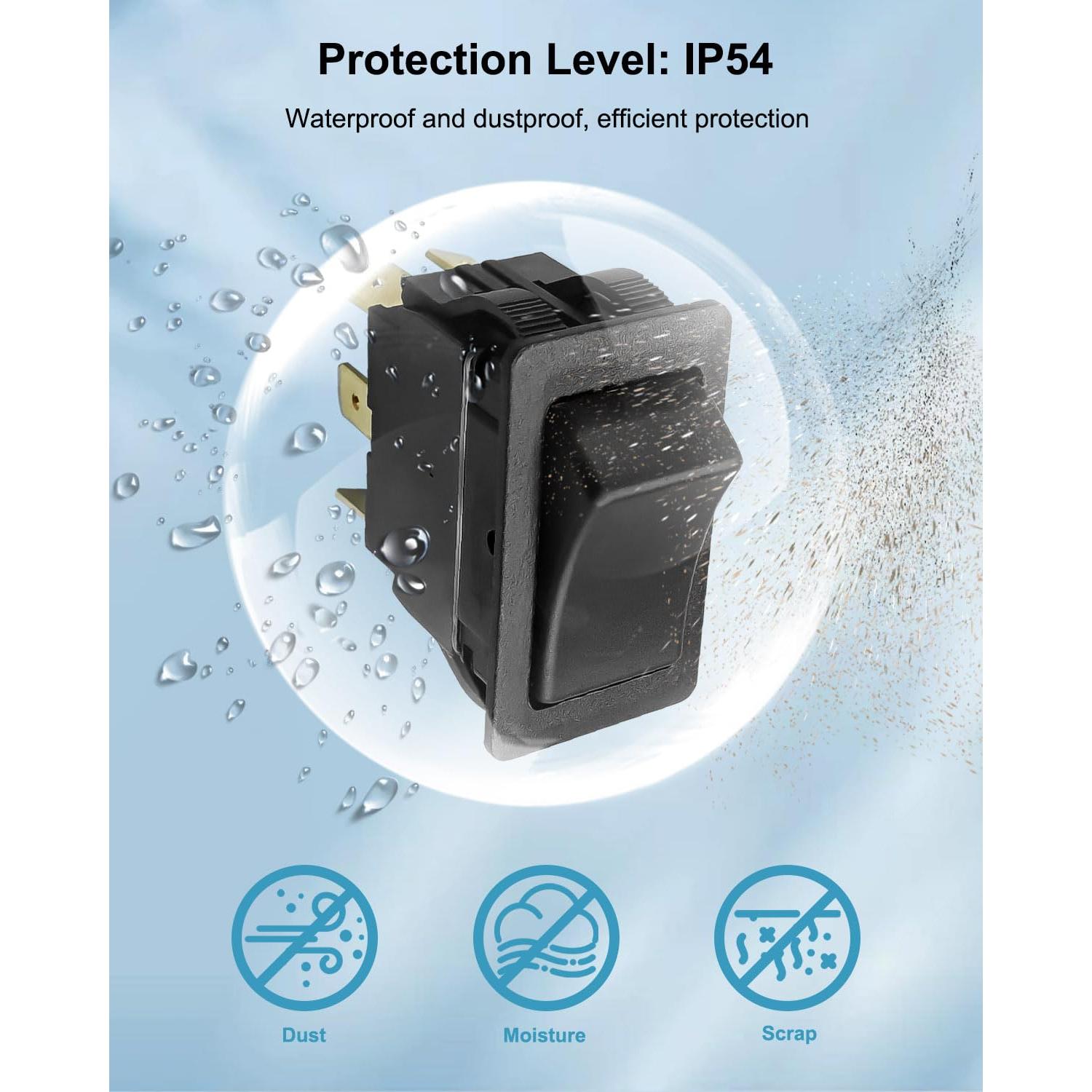 Interruptor Rocker OCHIKI 6 Pines ON-Off-ON 125/250V 20A